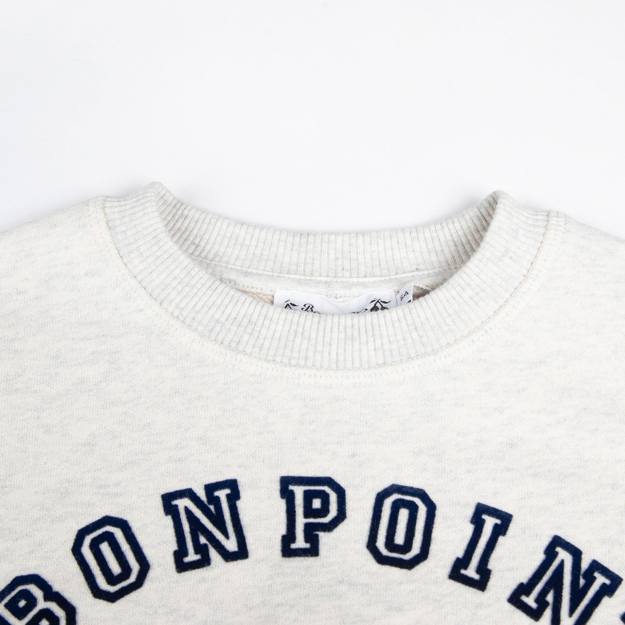 Boys Beige Logo Cotton Sweatshirt