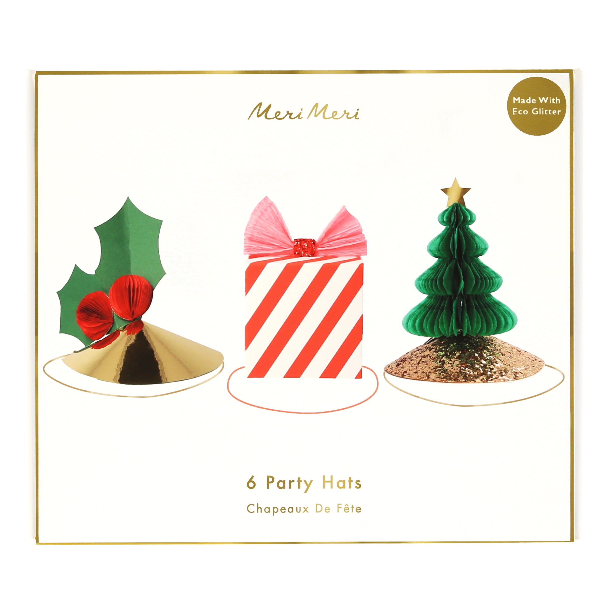 Mixed Christmas Party Hats (6 Pack)