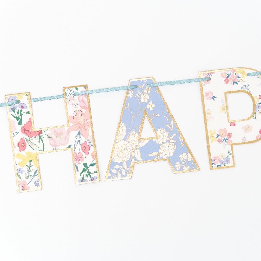 English Garden Birthday Garland (1.8 Meter)