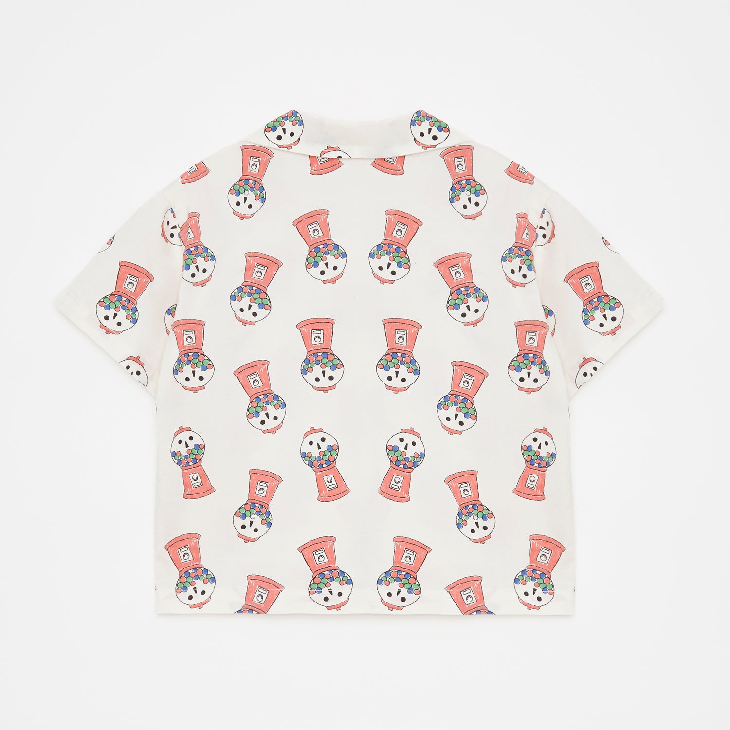 Boys & Girls White Printed Cotton Shirt