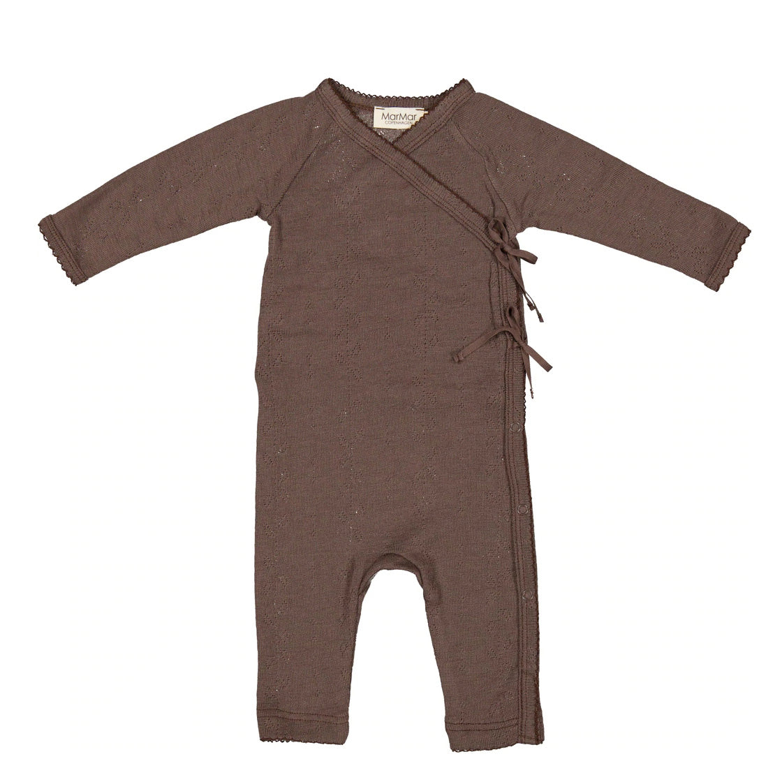 Baby Boys & Girls Brown Wool Babysuit