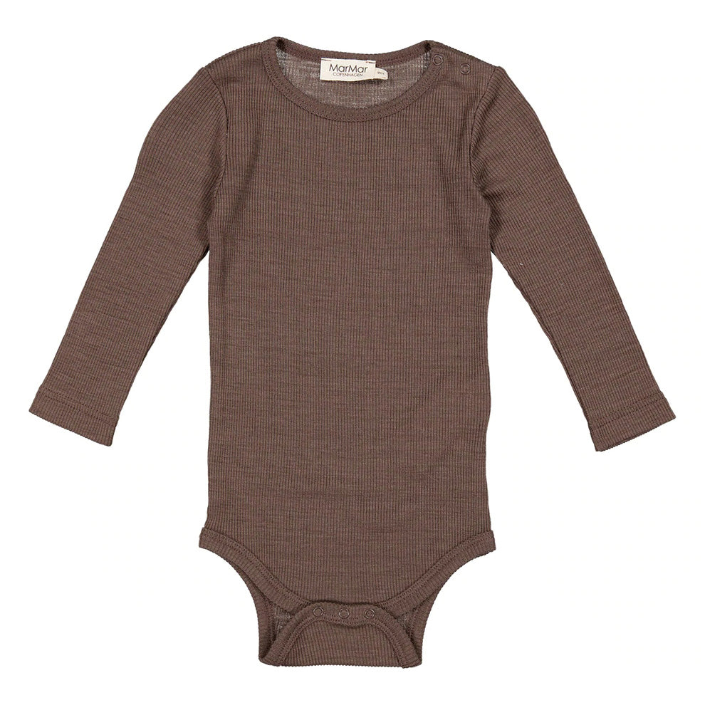 Baby Boys & Girls Brown Wool Babysuit