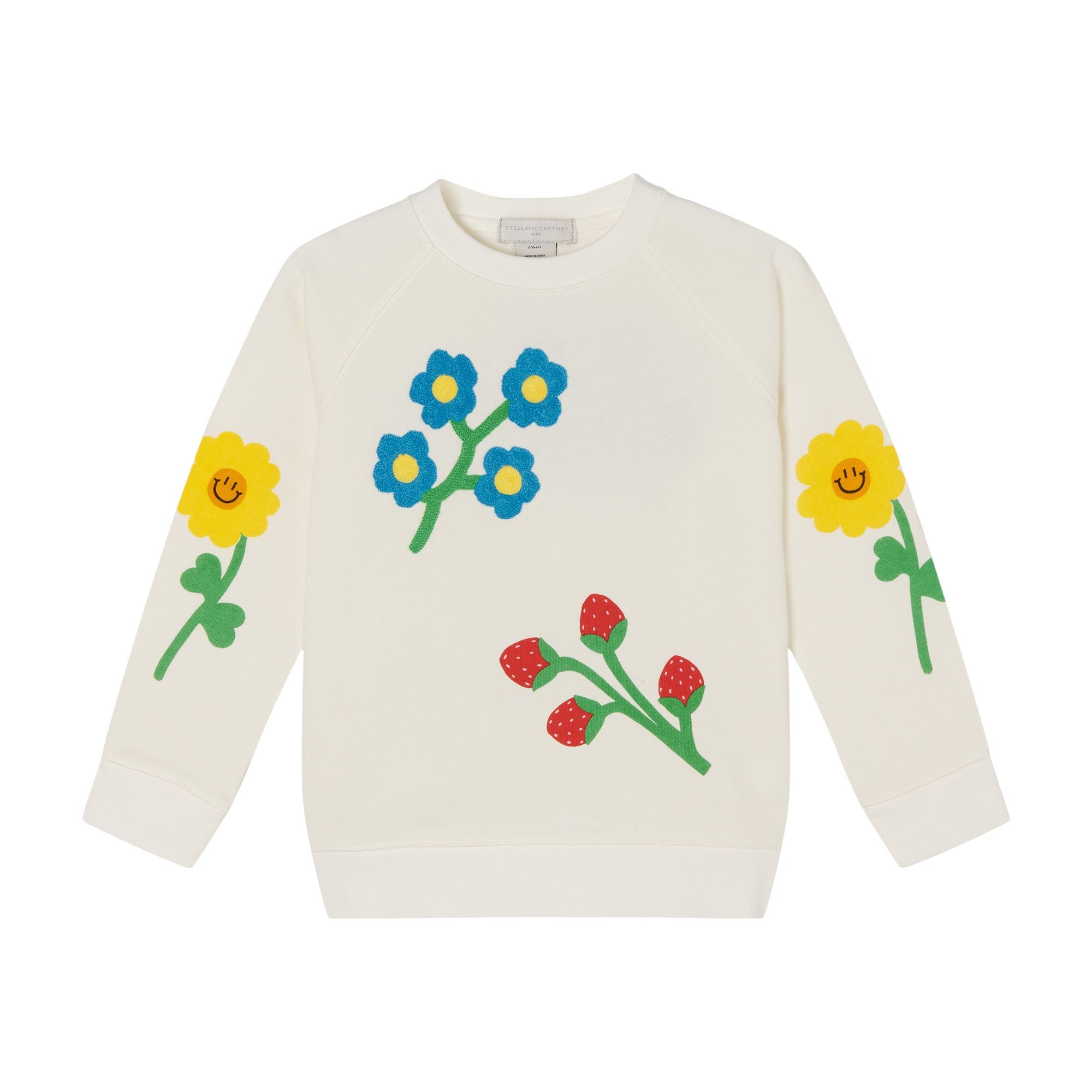 Boys & Girls White Cotton Sweatshirt