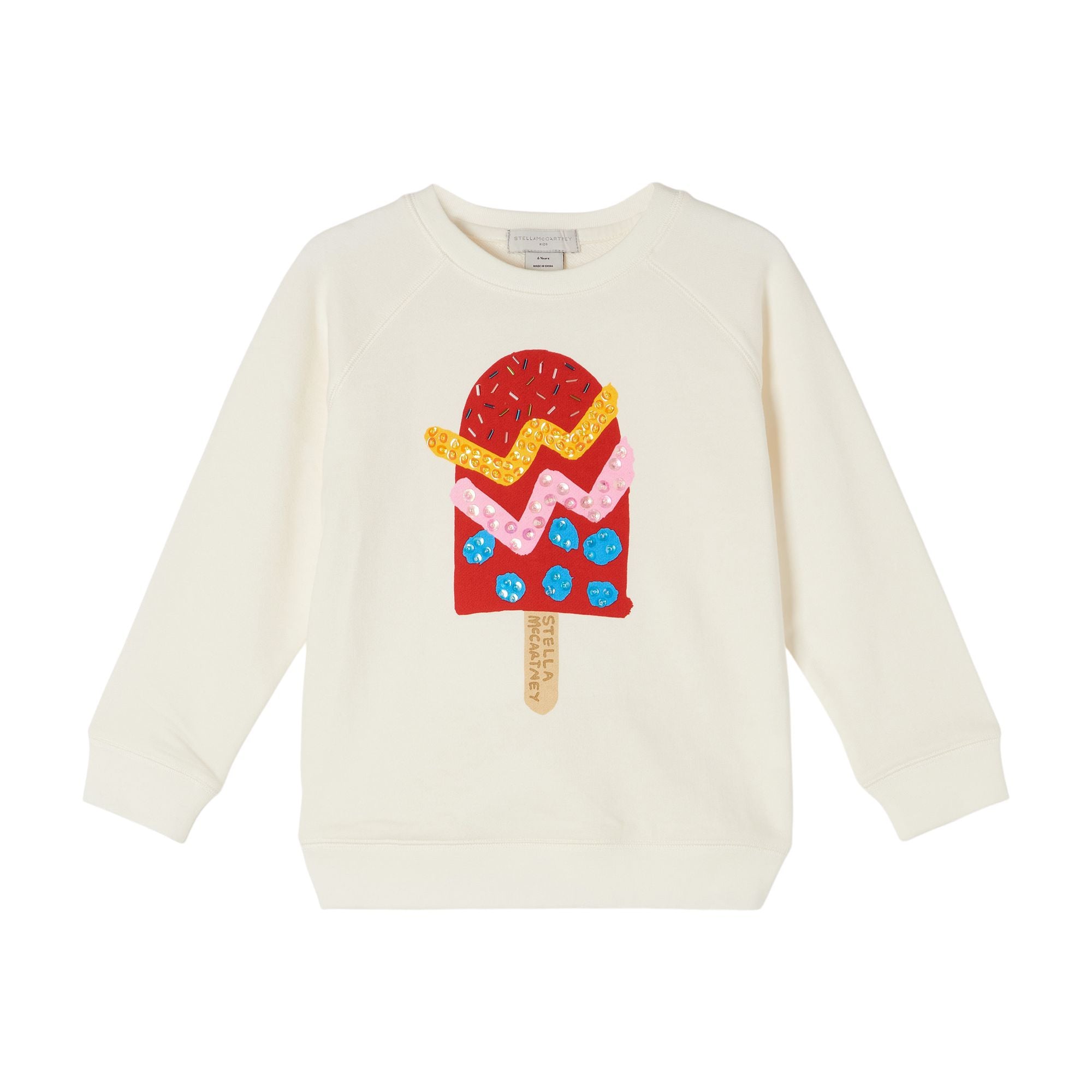 Boys & Girls White Ice Cream Sweatshirt