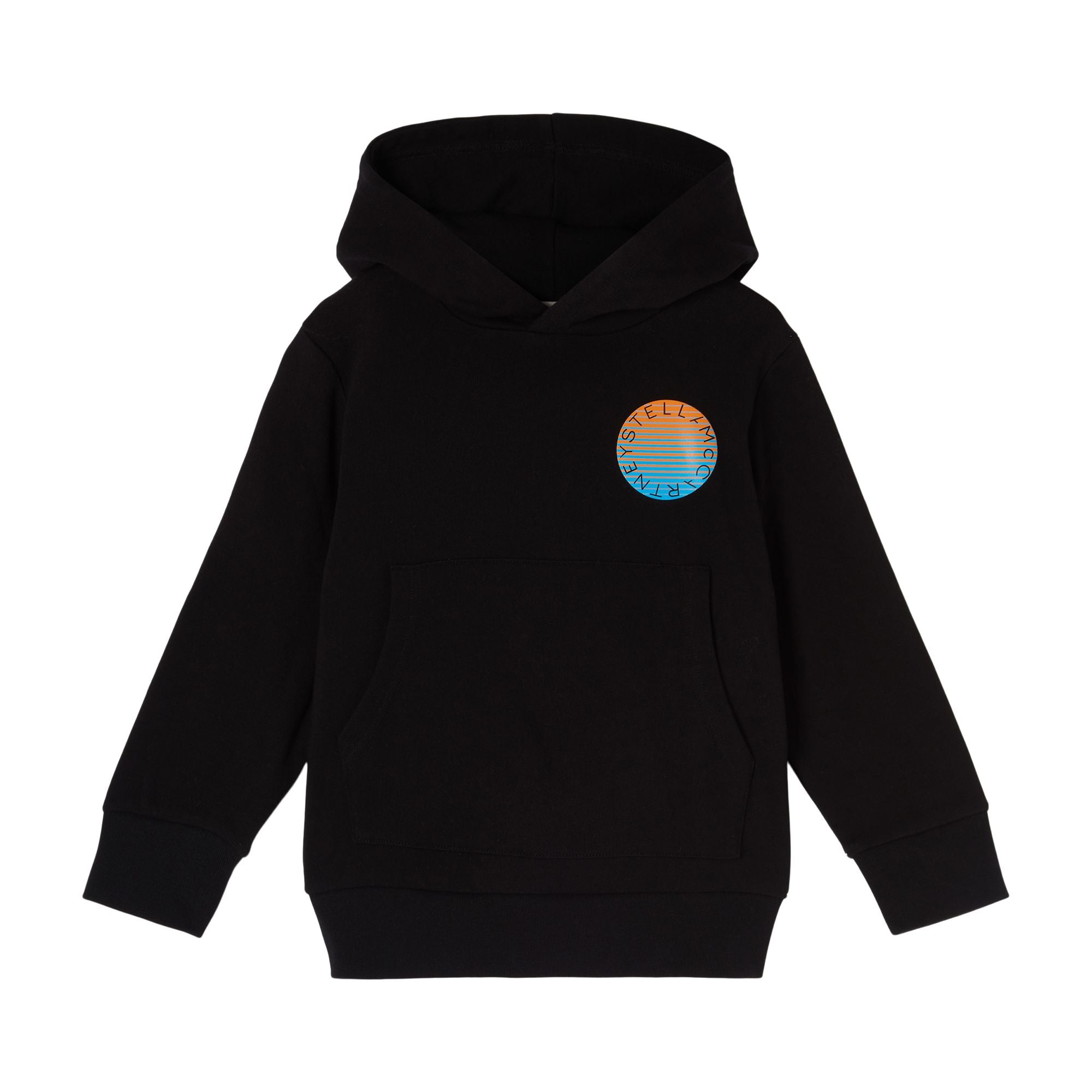 Boys & Girls Black Logo Hooded Sweatshirt