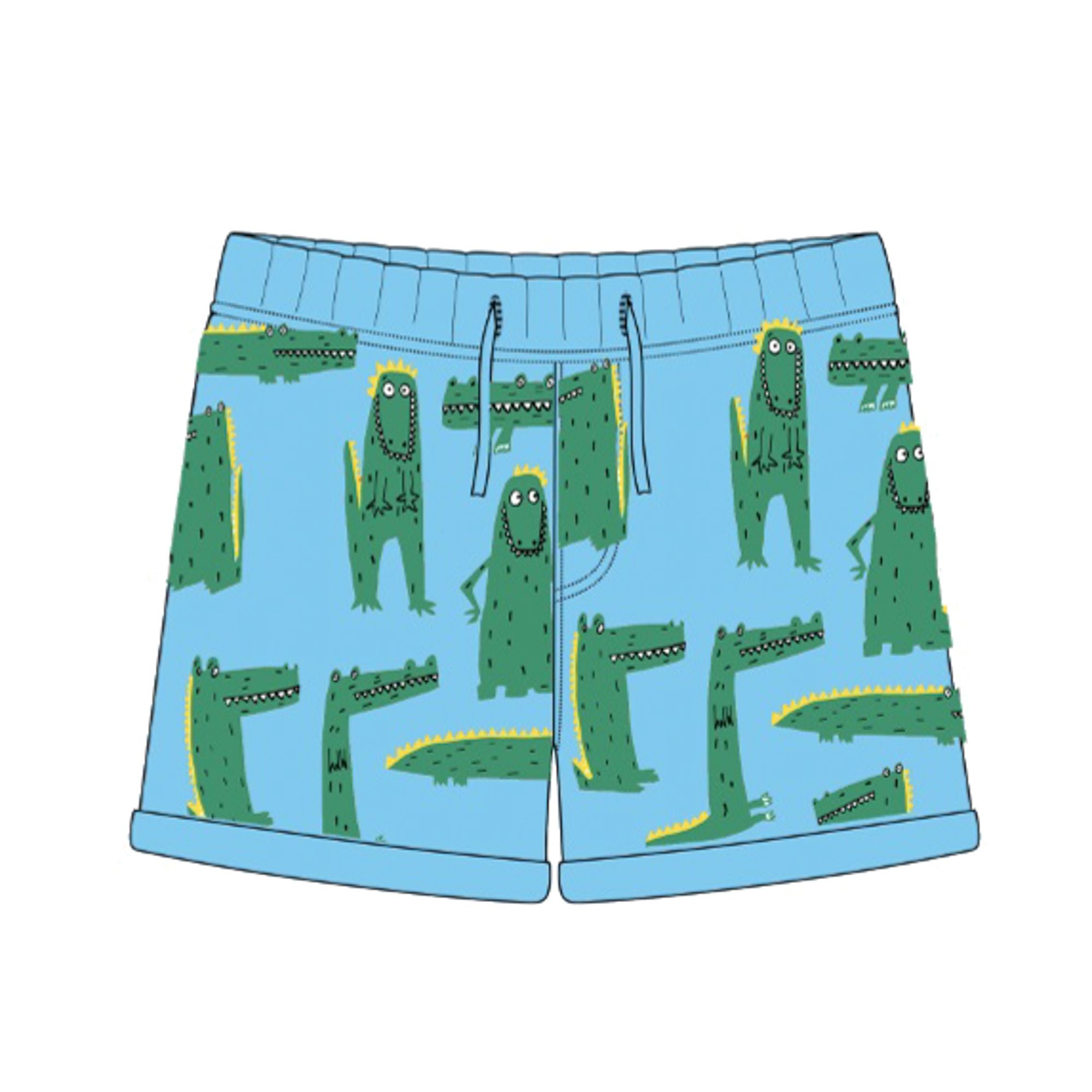 Baby Boys & Girls Blue Printing Shorts