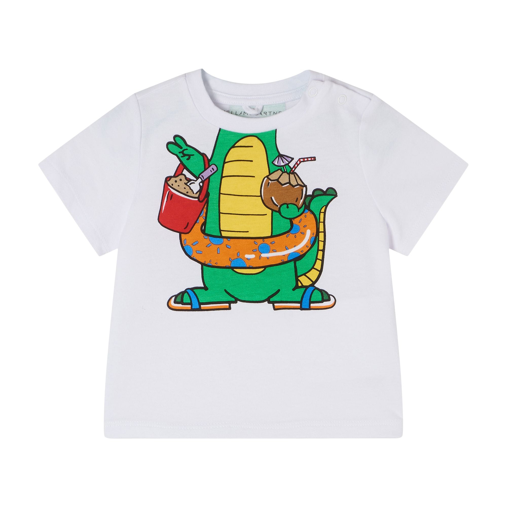 Baby Boys & Girls White Cotton T-Shirt