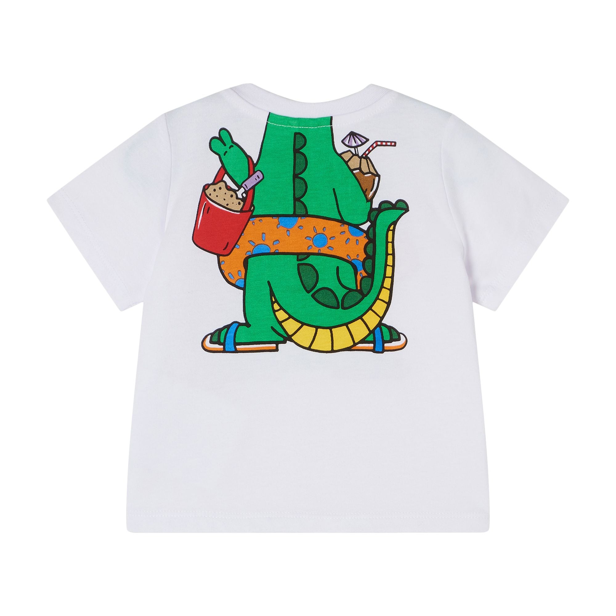 Baby Boys & Girls White Cotton T-Shirt