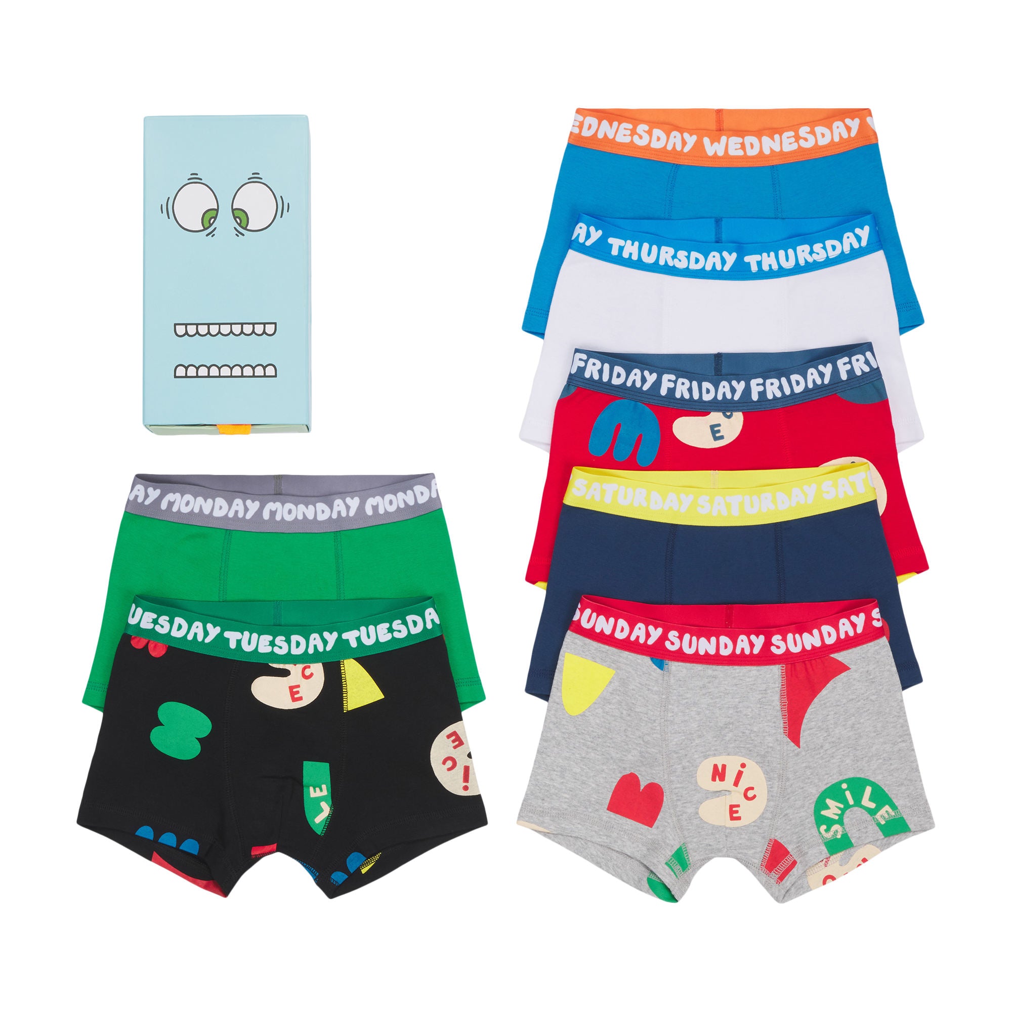 Boys Multicolor Cotton Underwear Set