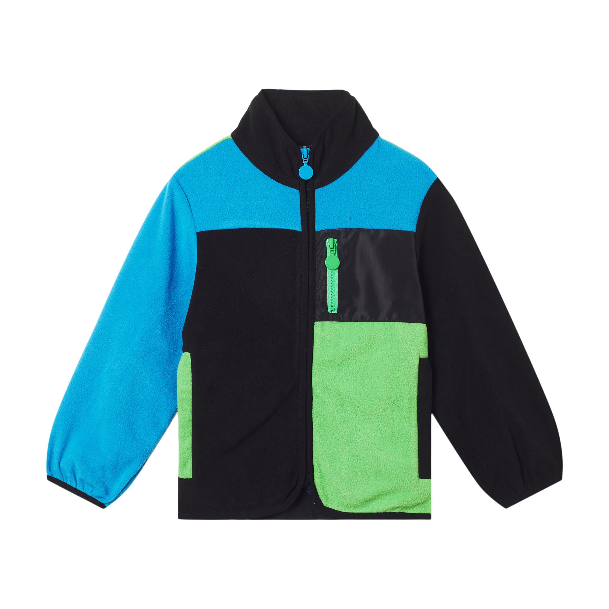 Boys Multicolor Snow Fleece Zip-Up Top