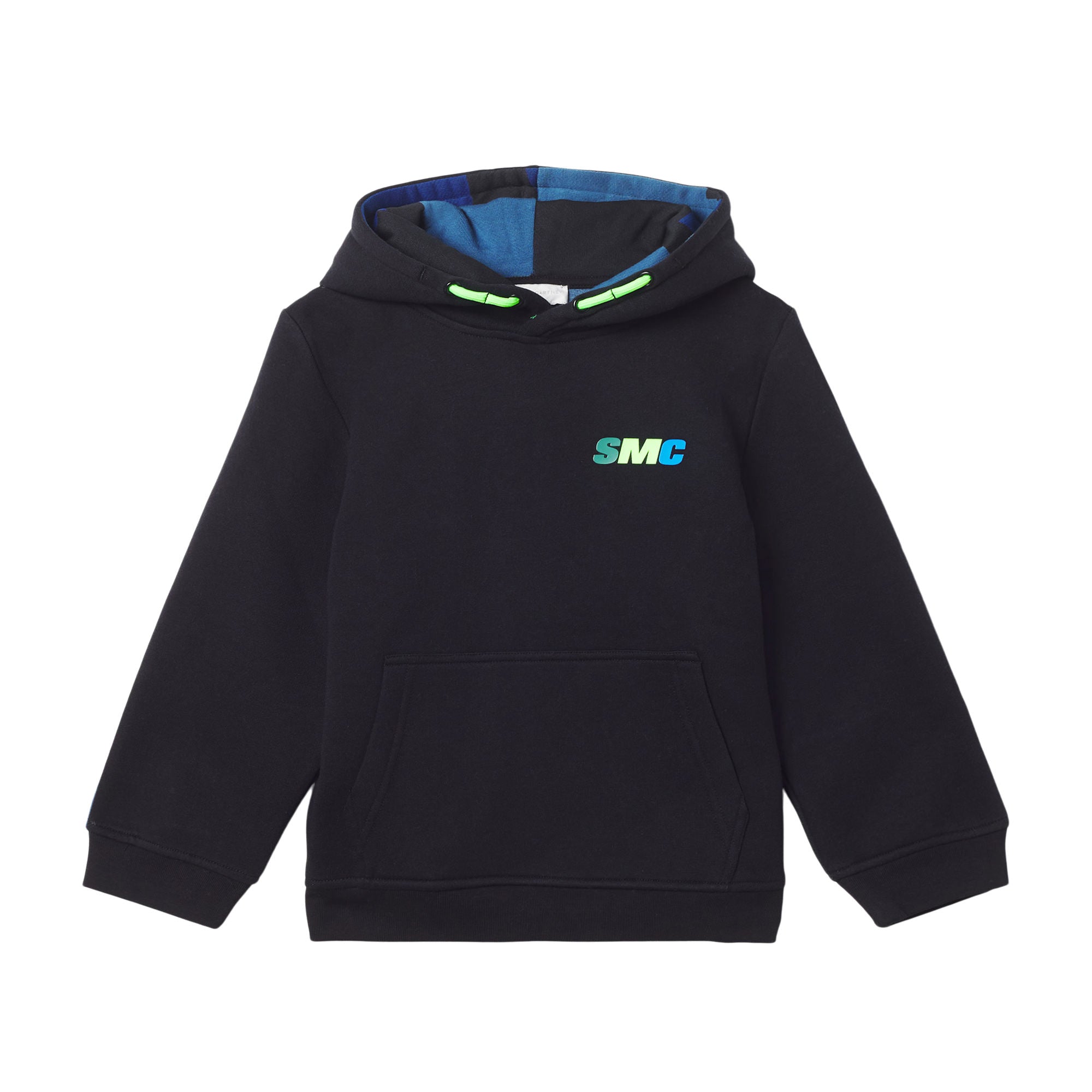 Boys Black Hooded Sport Sweatshirt