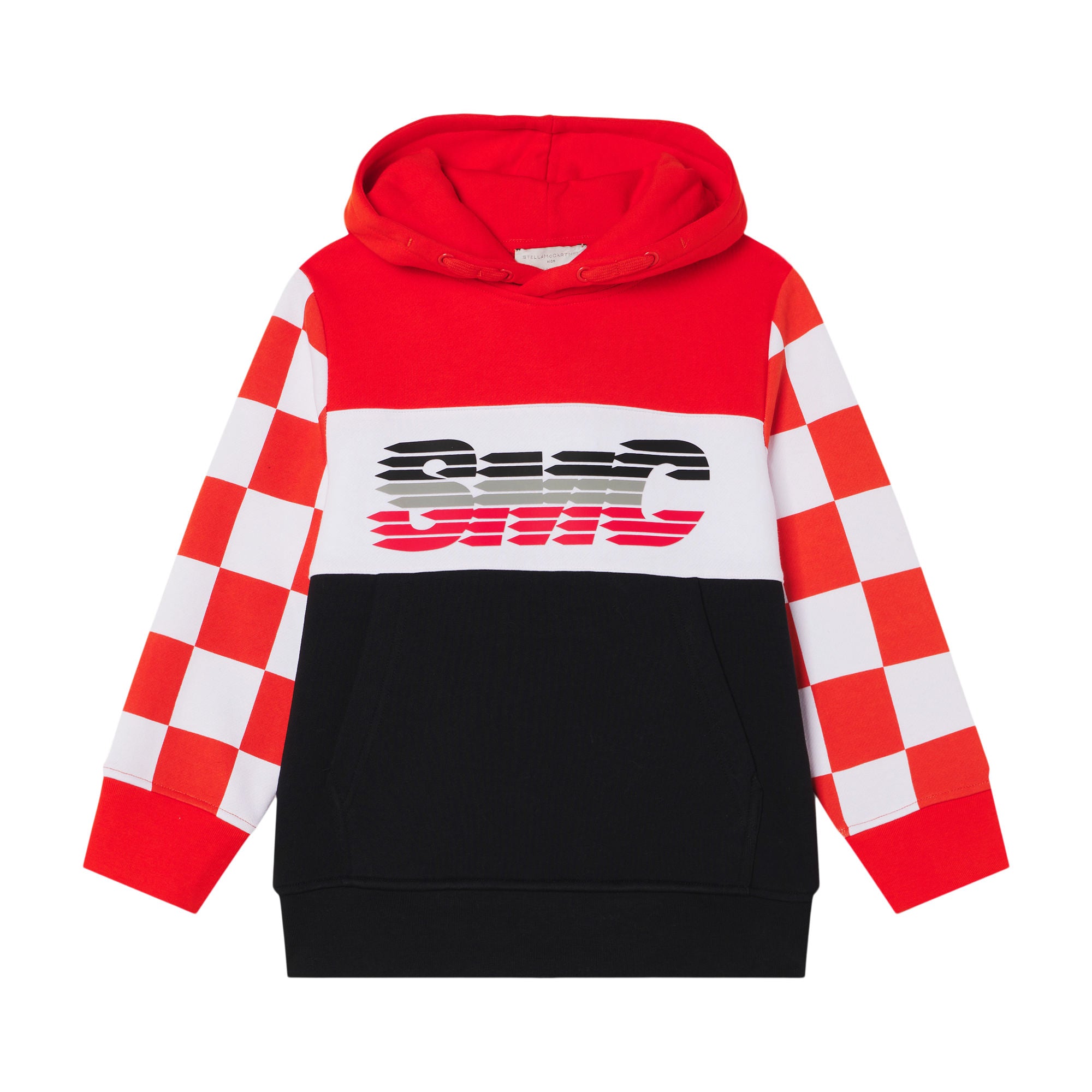 Boys Red Logo Hooded Sweatshirt