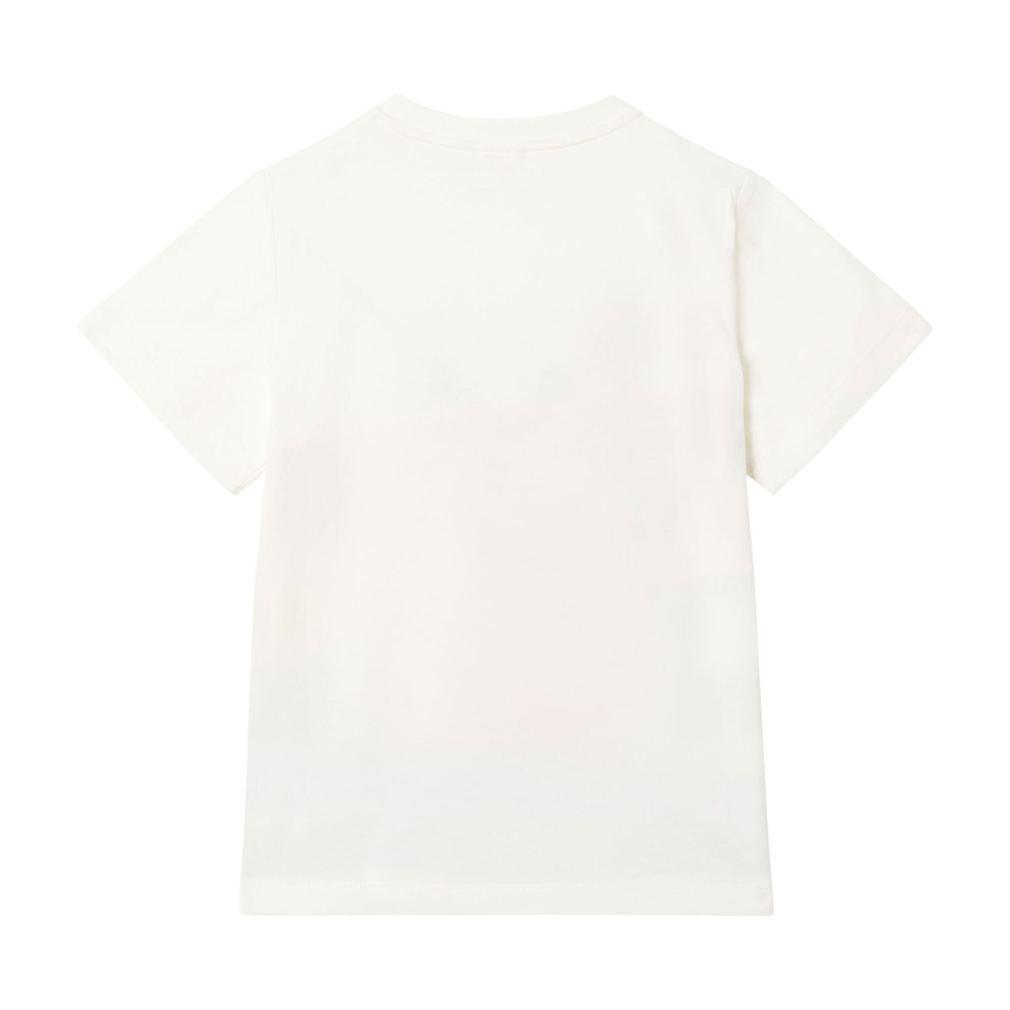 Boys White Printed Cotton T-Shirt