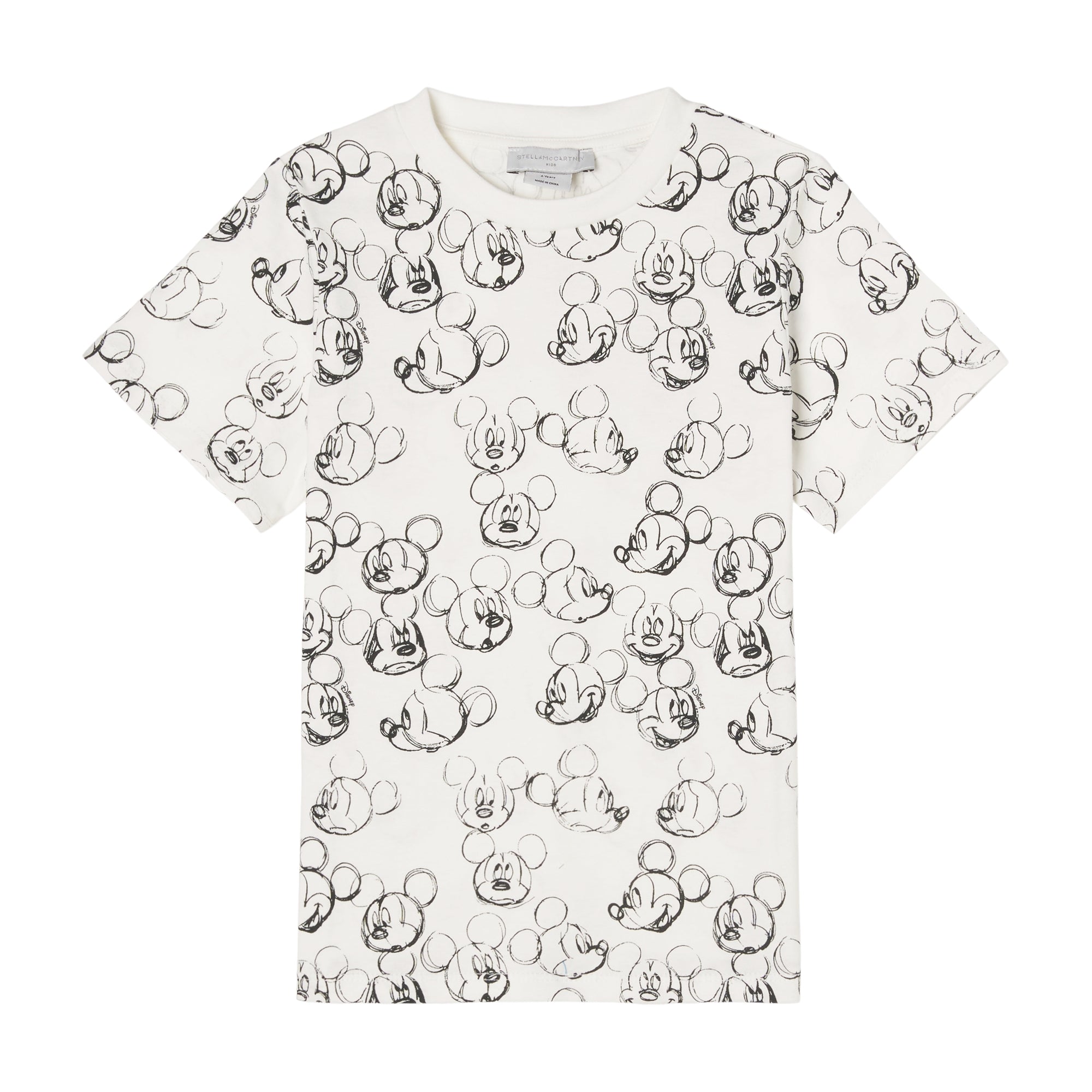 Boys Ivory Printed Cotton T-Shirt