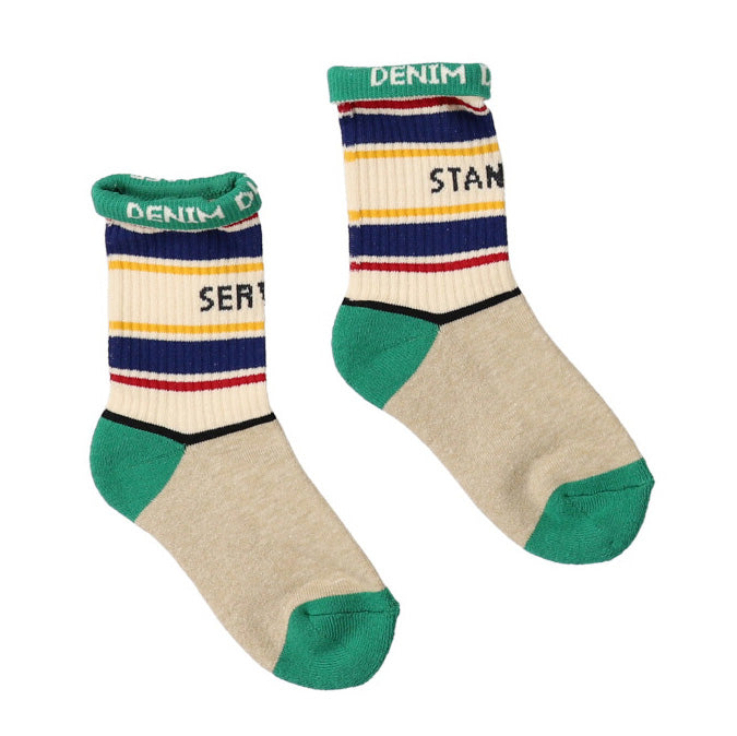 Boys Beige Stripes Socks