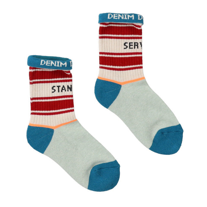 Boys Green Stripes Socks