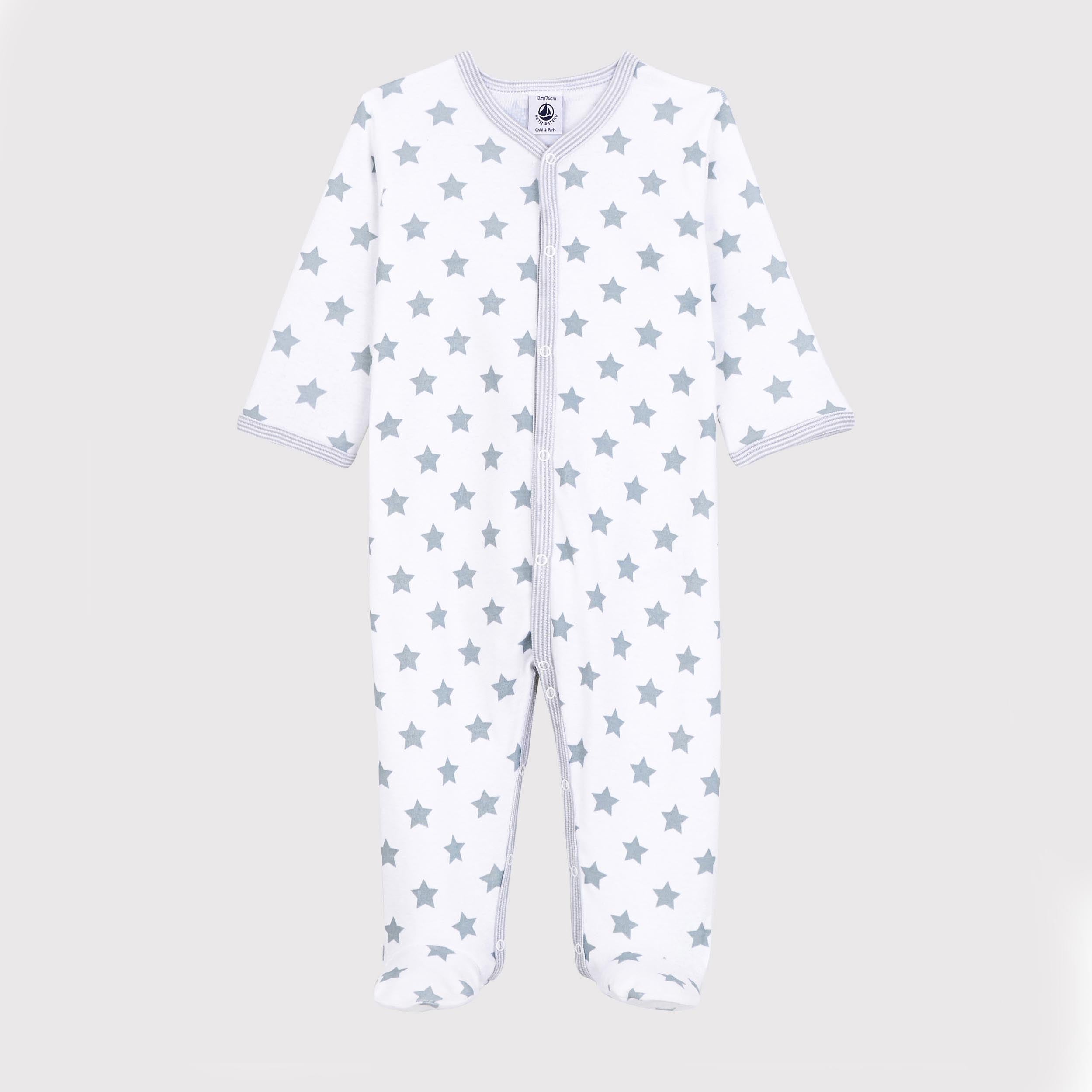 Baby Boys & Girls White Star Babysuit