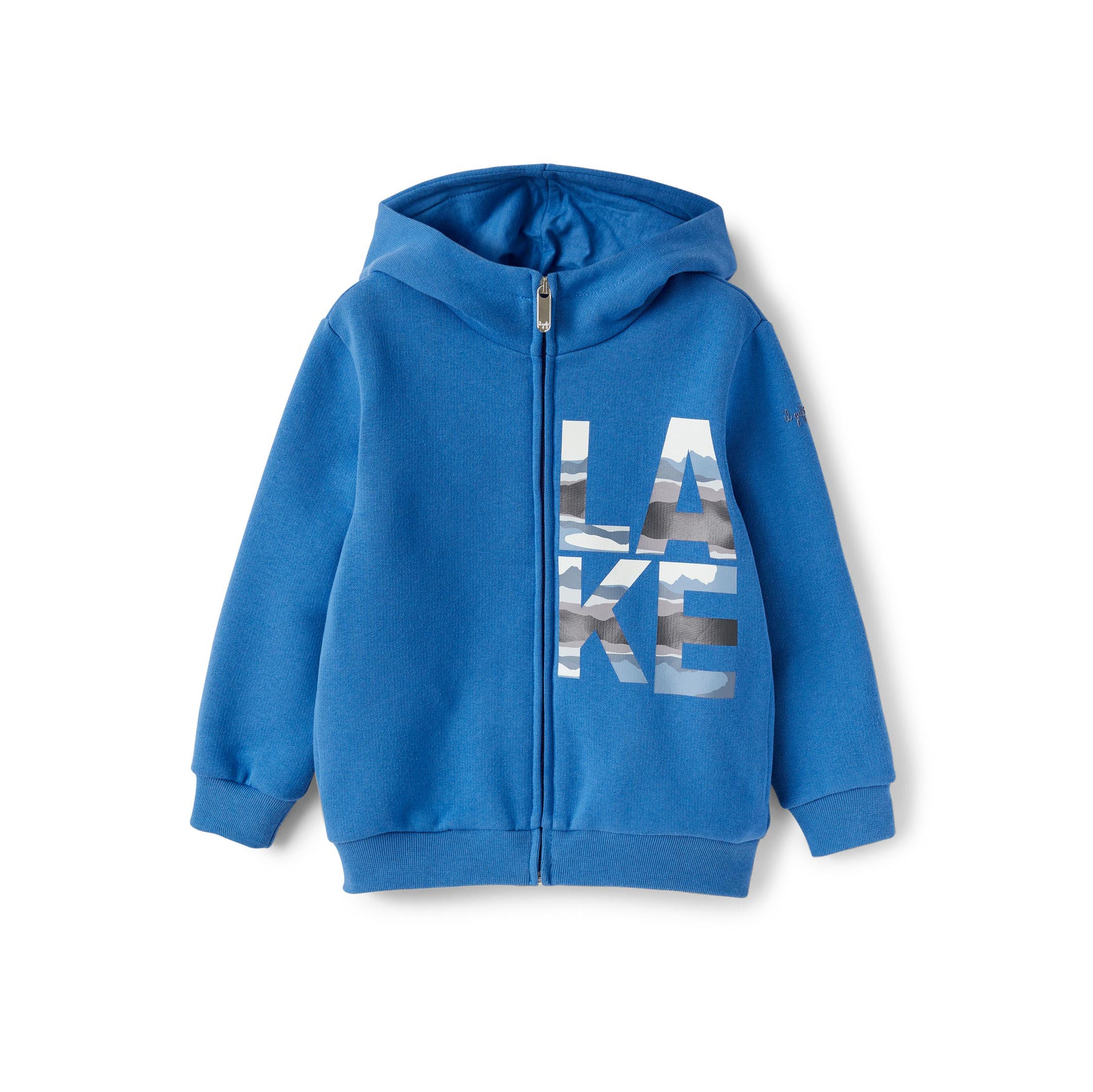 Boys & Girls Blue Logo Zip-Up Top