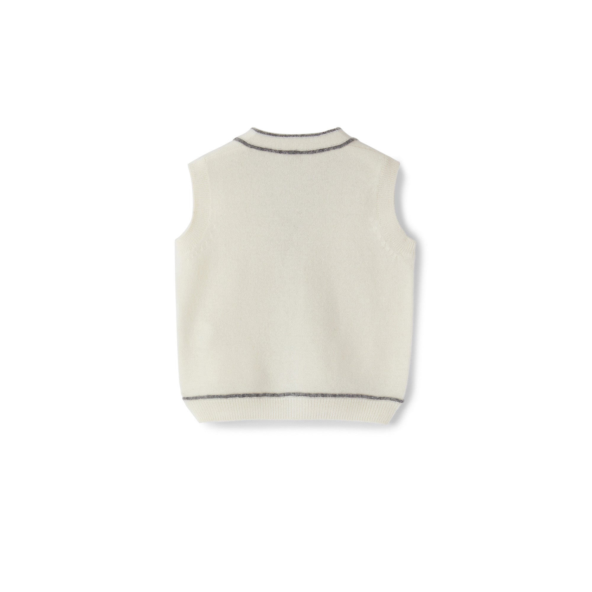 Baby Boys & Girls White Wool Gilet