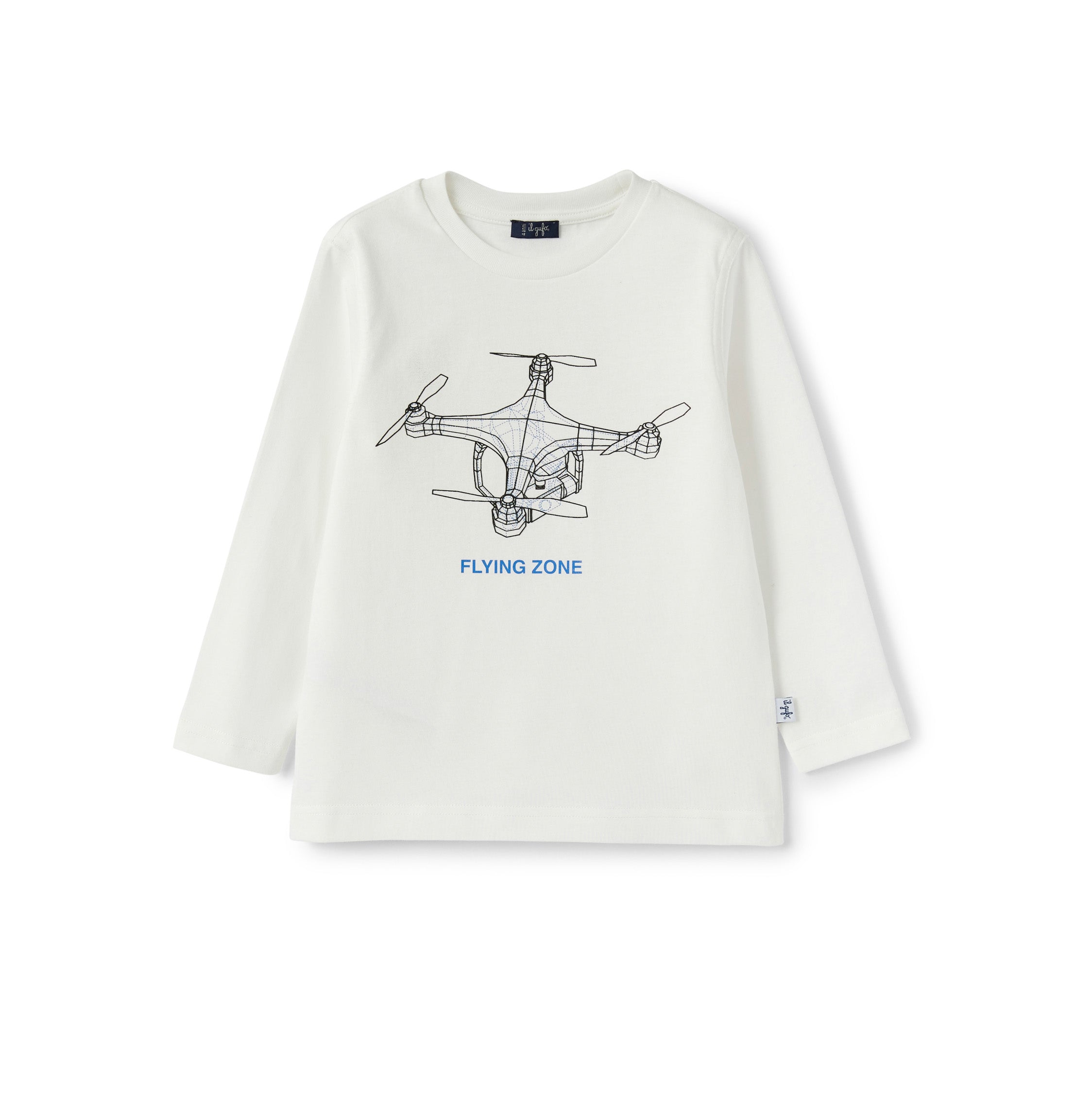 Boys & Girls White Printed Cotton T-Shirt