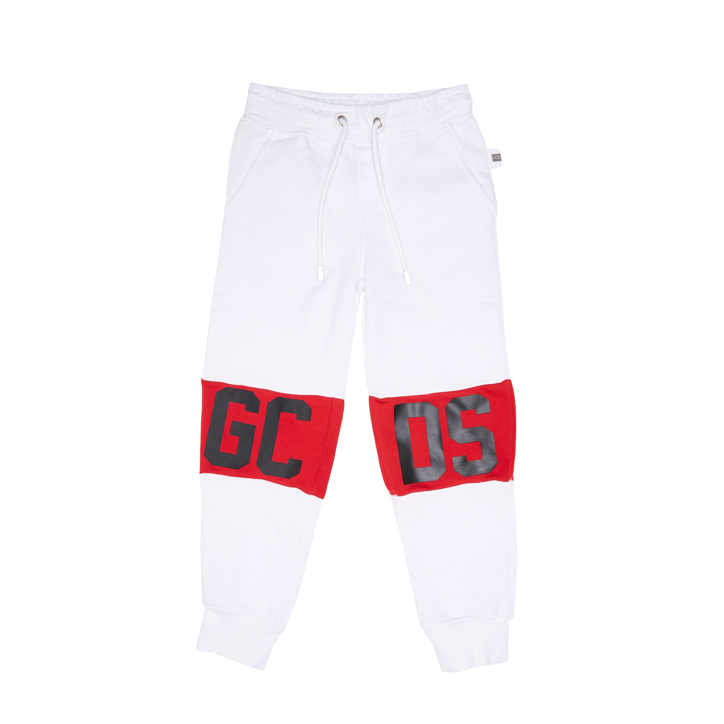 Boys & Girls White Logo Cotton Trousers