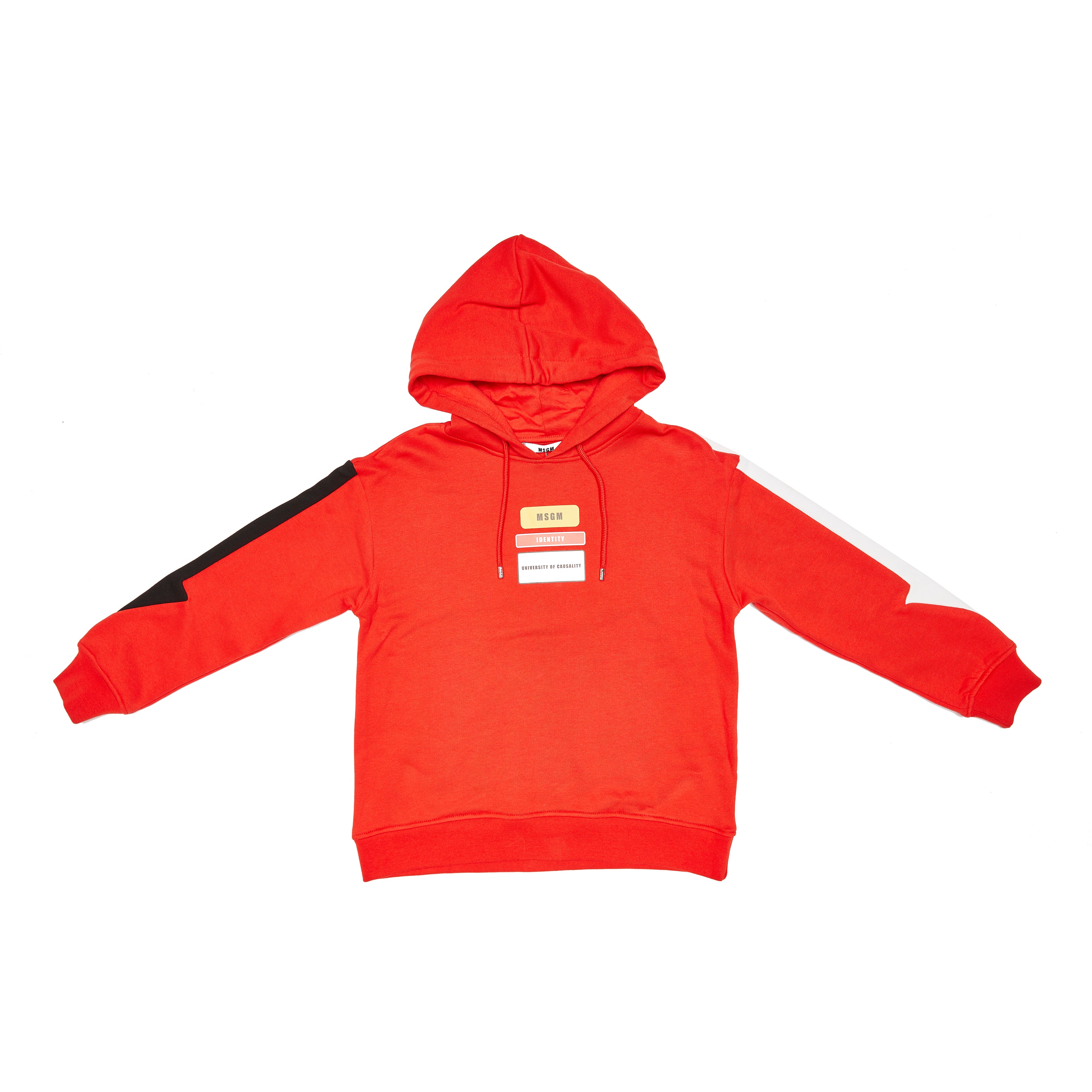 Boys Red Hooded Cotton Sweatshirt