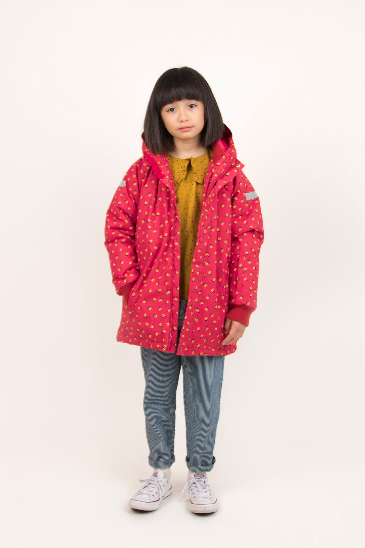 Girls Mustard Dots Shirt