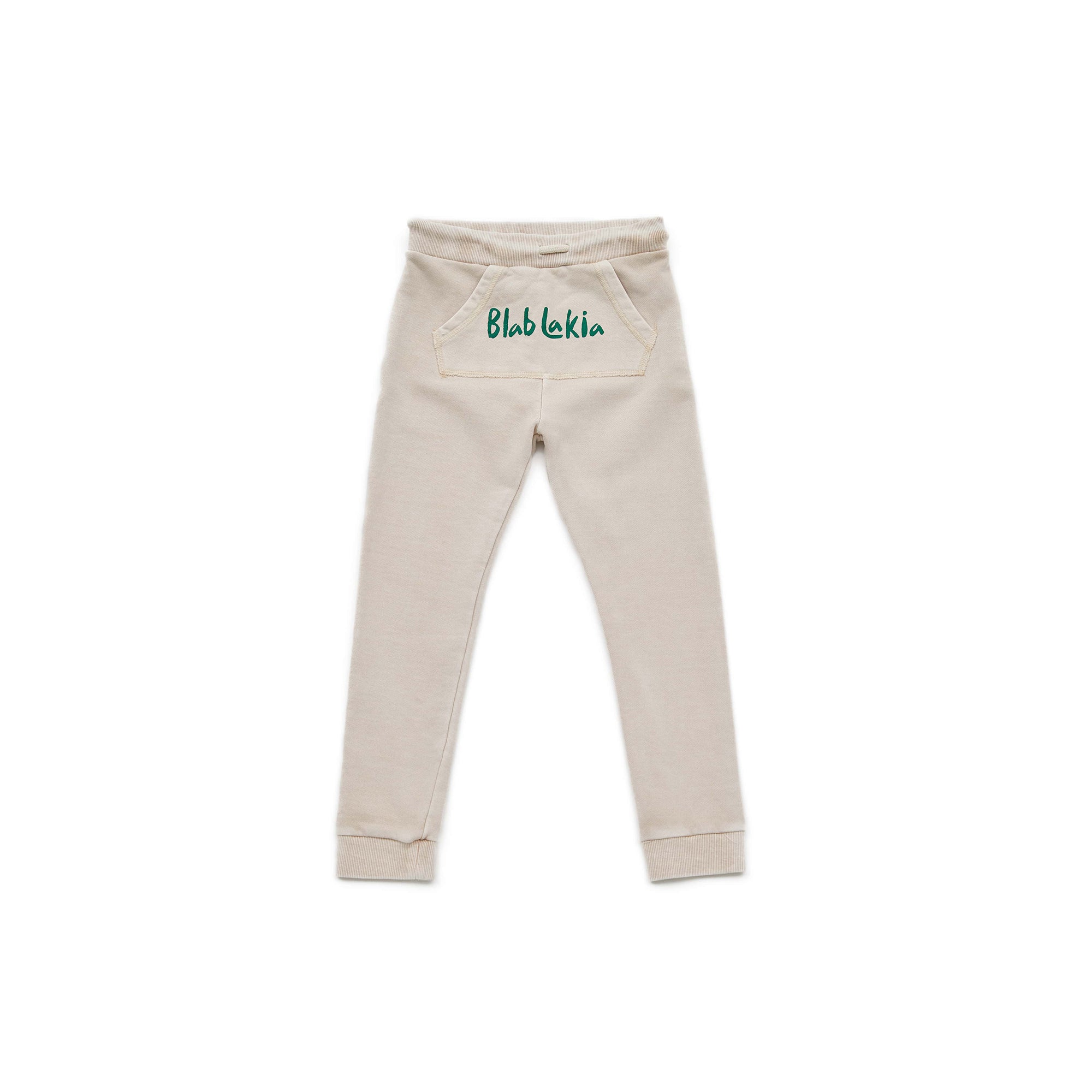 Boys & Girls Beige Logo Cotton Trousers