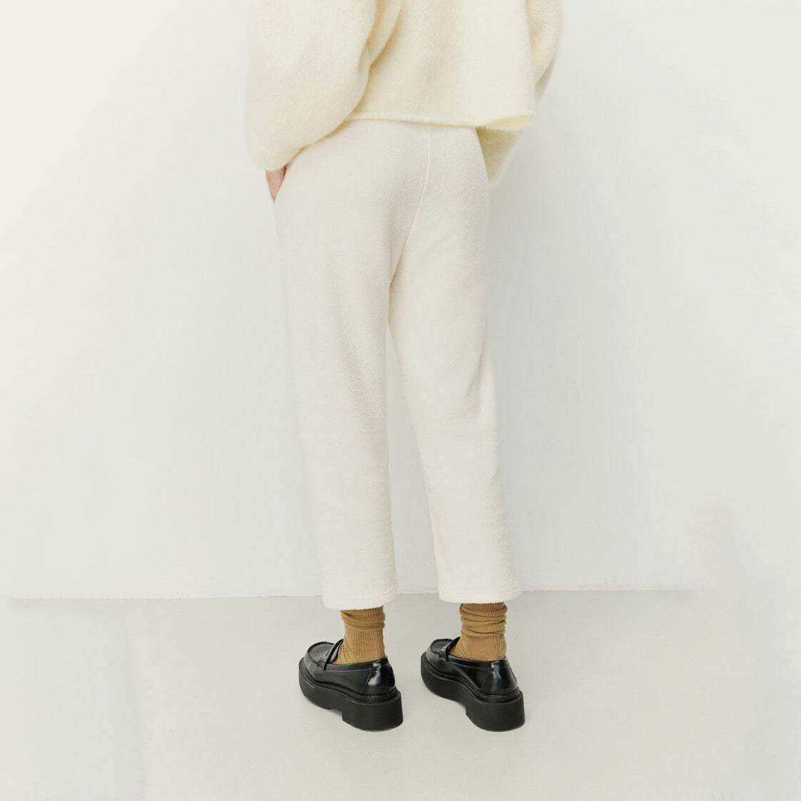 Girls White Cotton Trousers