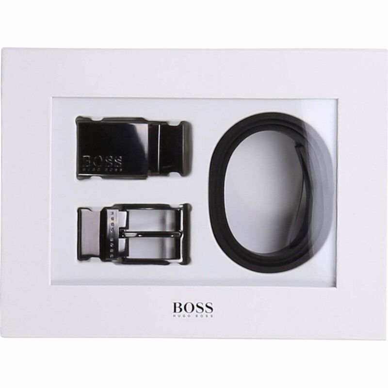 Boys Black Leather Belt