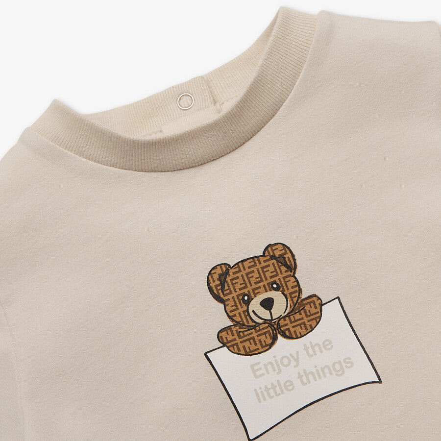 Baby Boys Beige Cotton T-Shirt