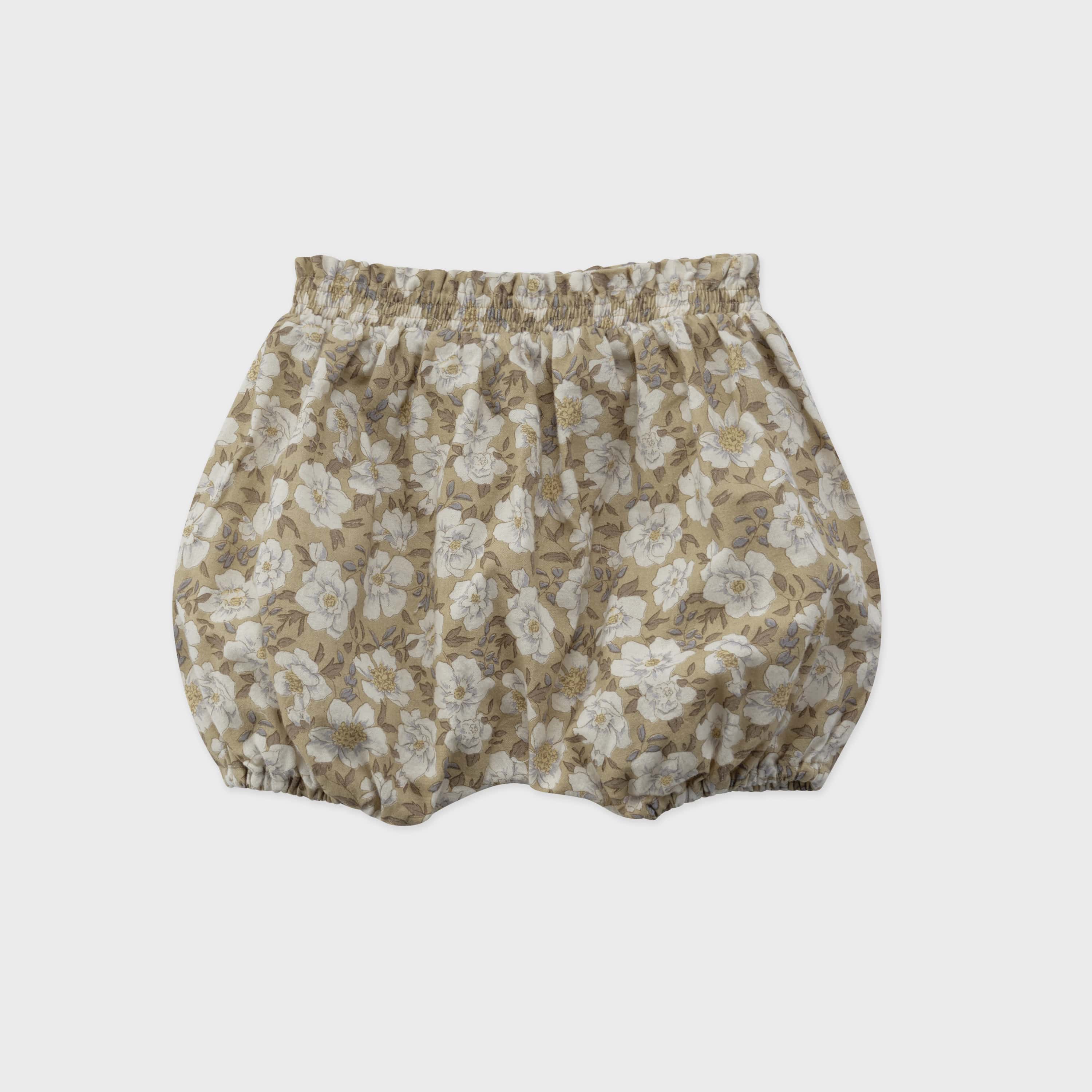 Baby Girls Olive Printed Cotton Bloomers