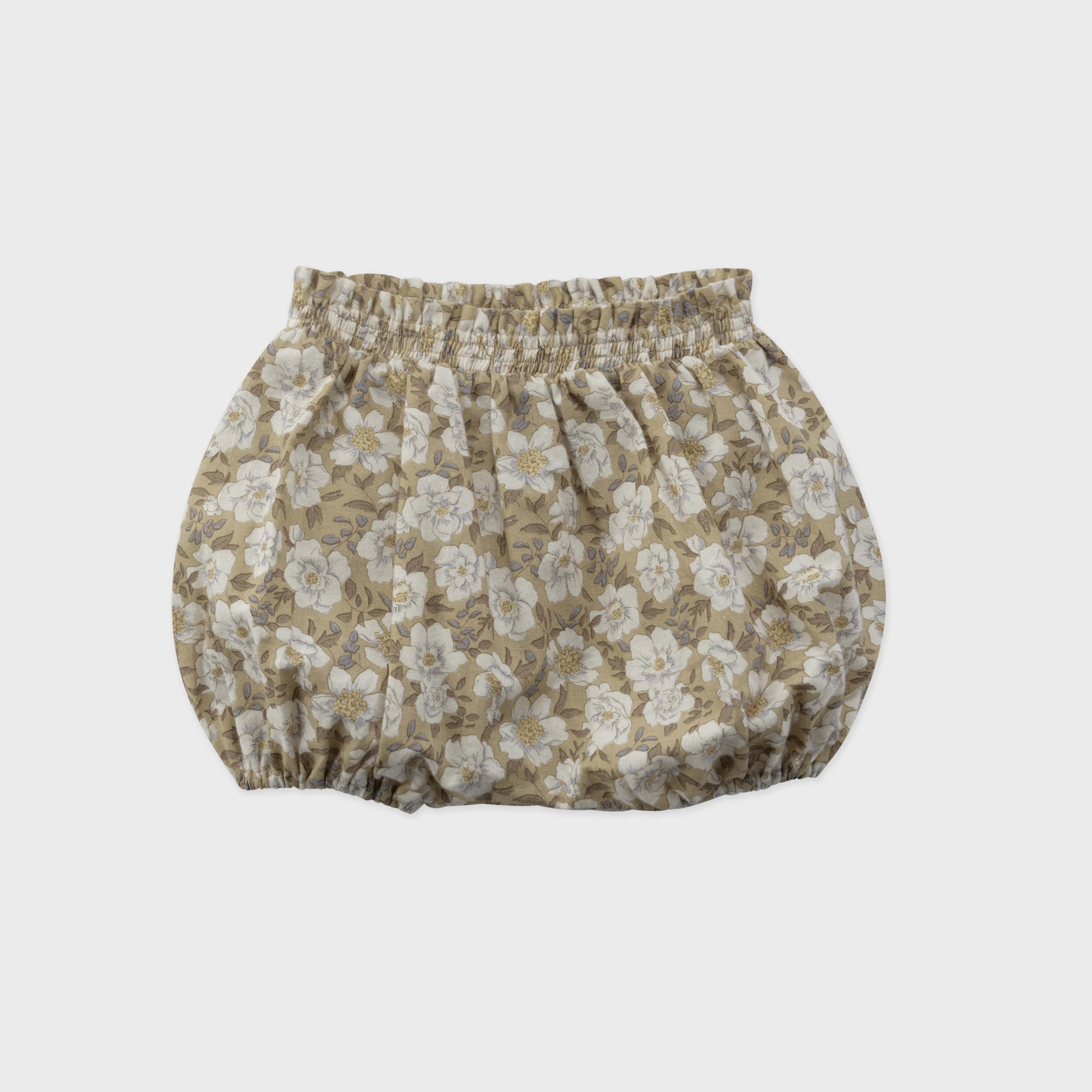 Baby Girls Olive Printed Cotton Bloomers