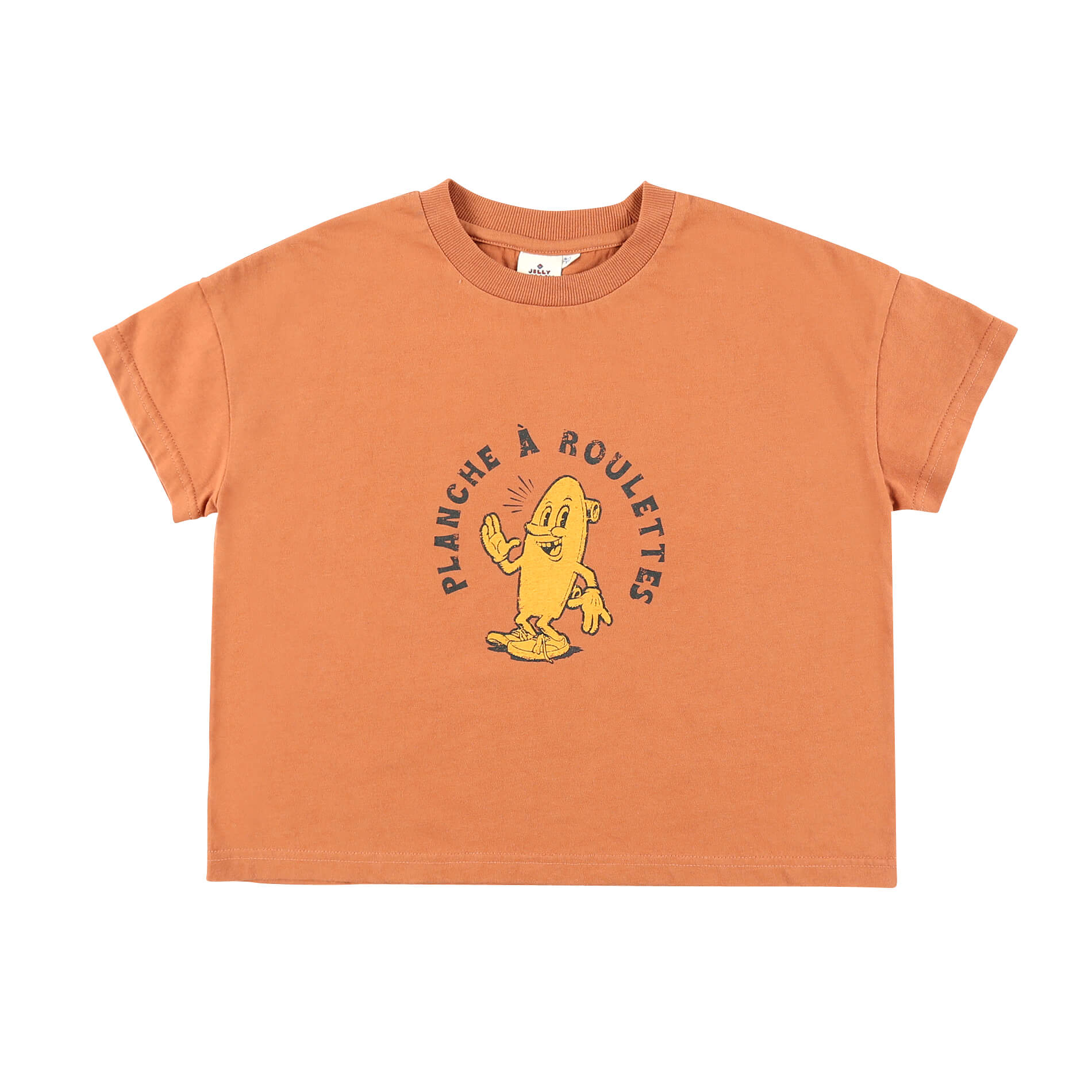 Boys & Girls Brown Cotton T-Shirt