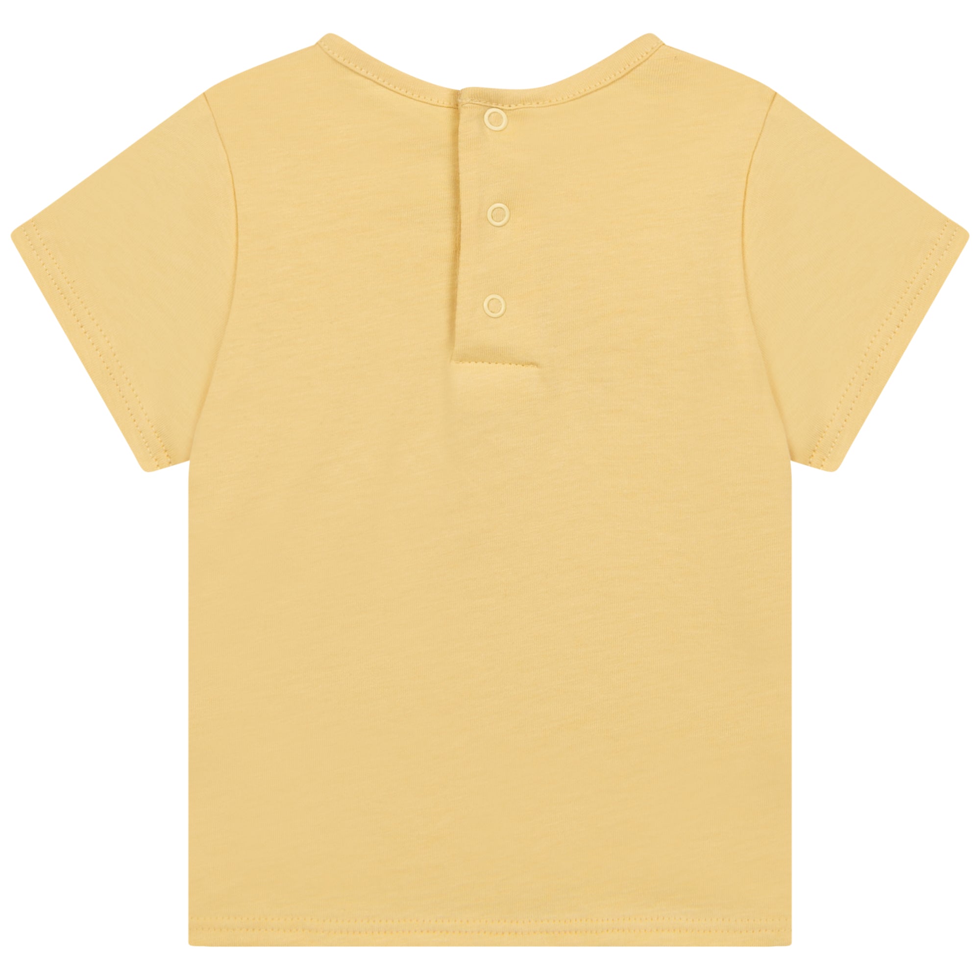 Baby Boys & Girls Yellow Cotton T-Shirt