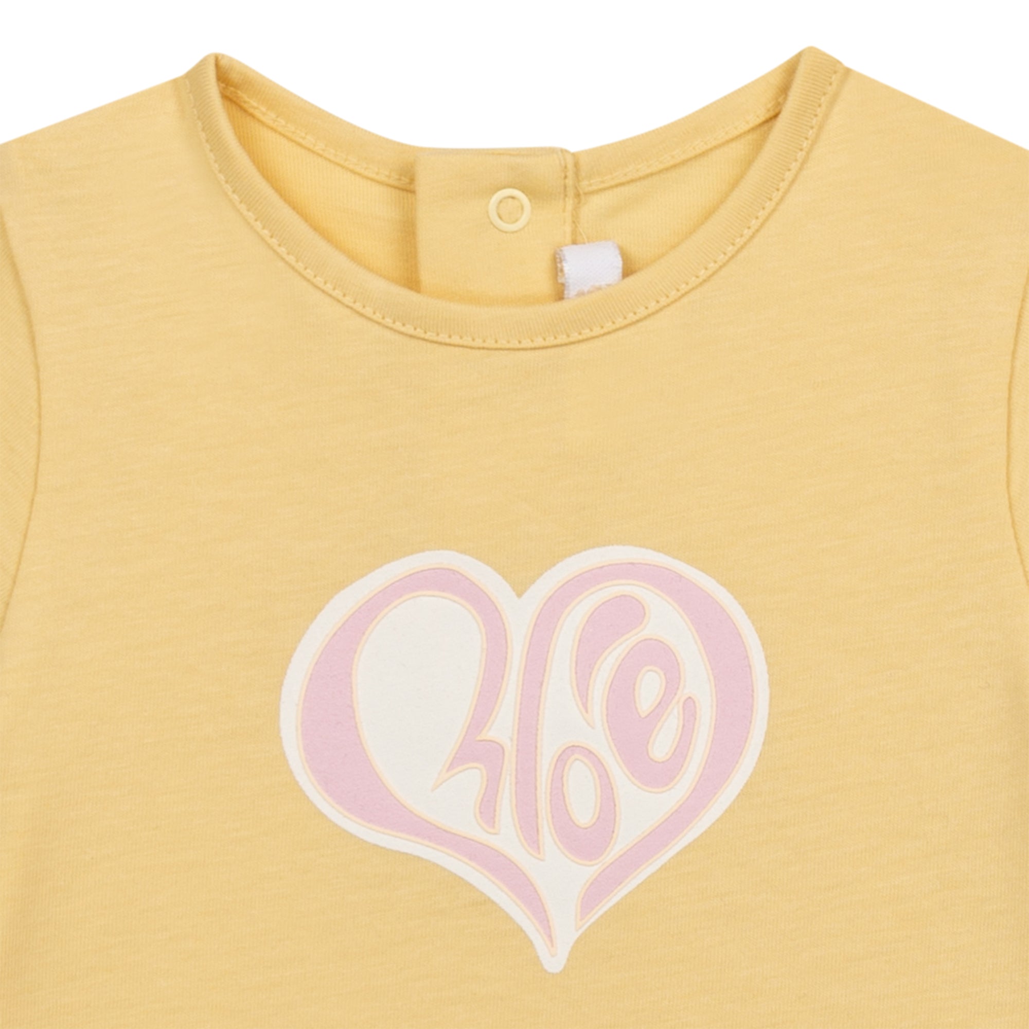 Baby Boys & Girls Yellow Cotton T-Shirt