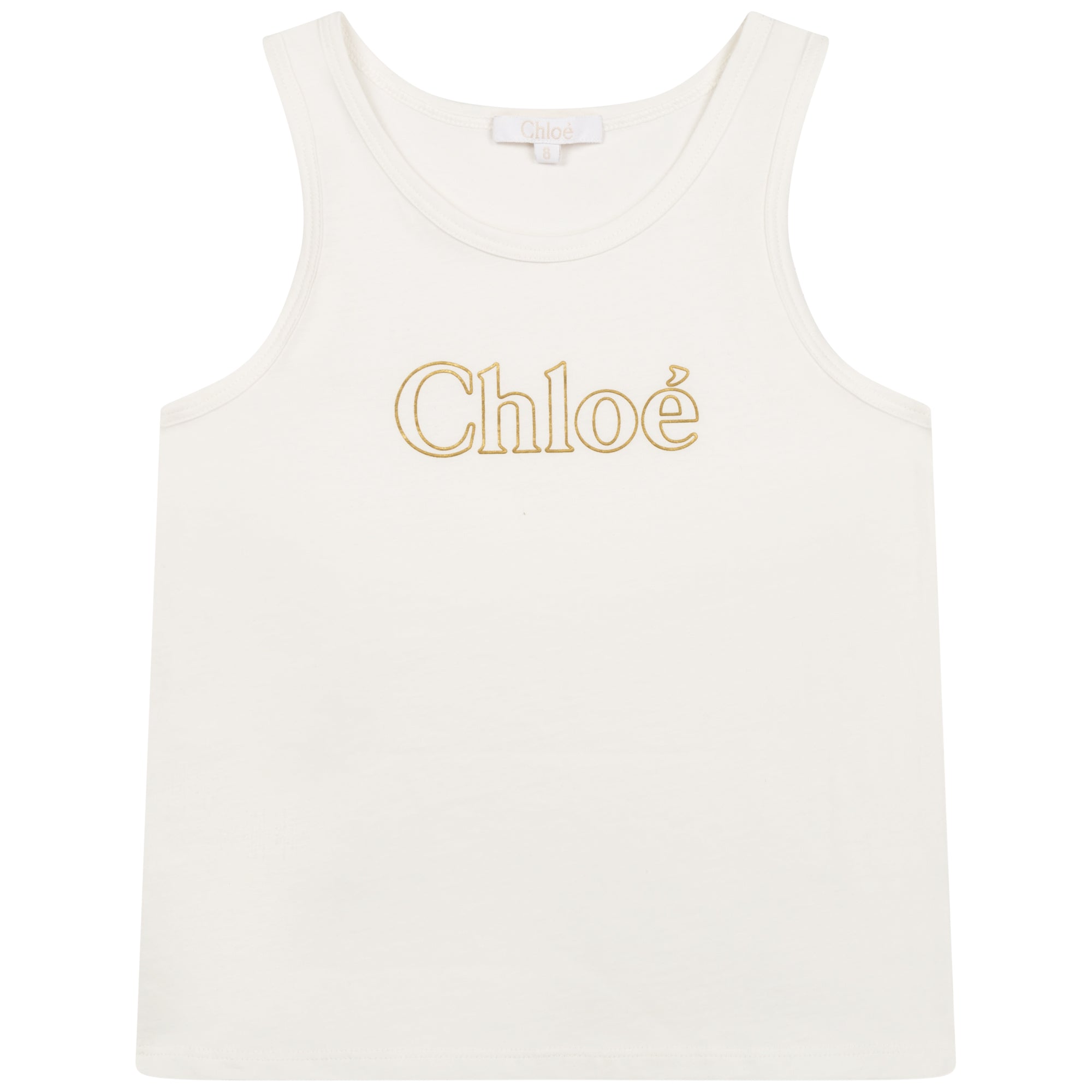 Boys White Logo Cotton Vest