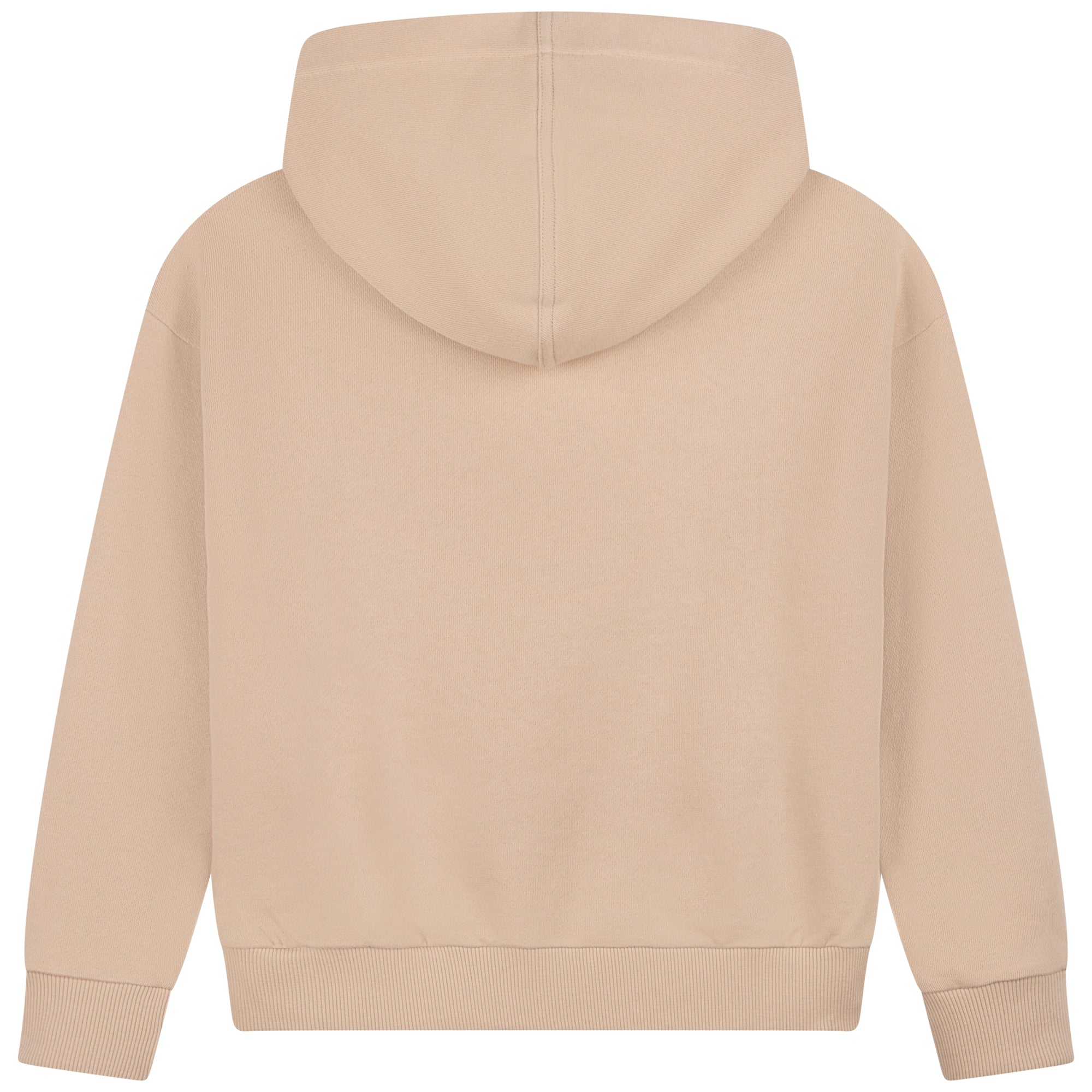 Boys & Girls Beige Logo Hooded Sweatshirt