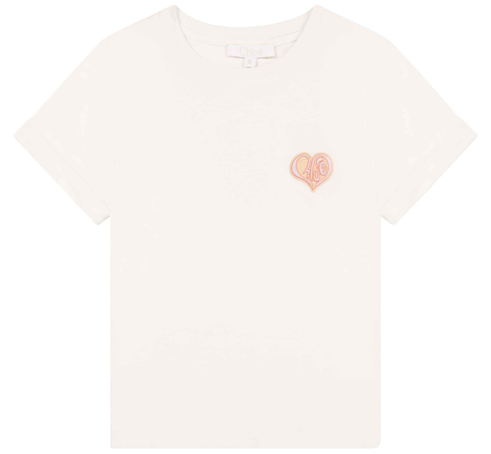 Boys & Girls White Logo Cotton T-Shirt