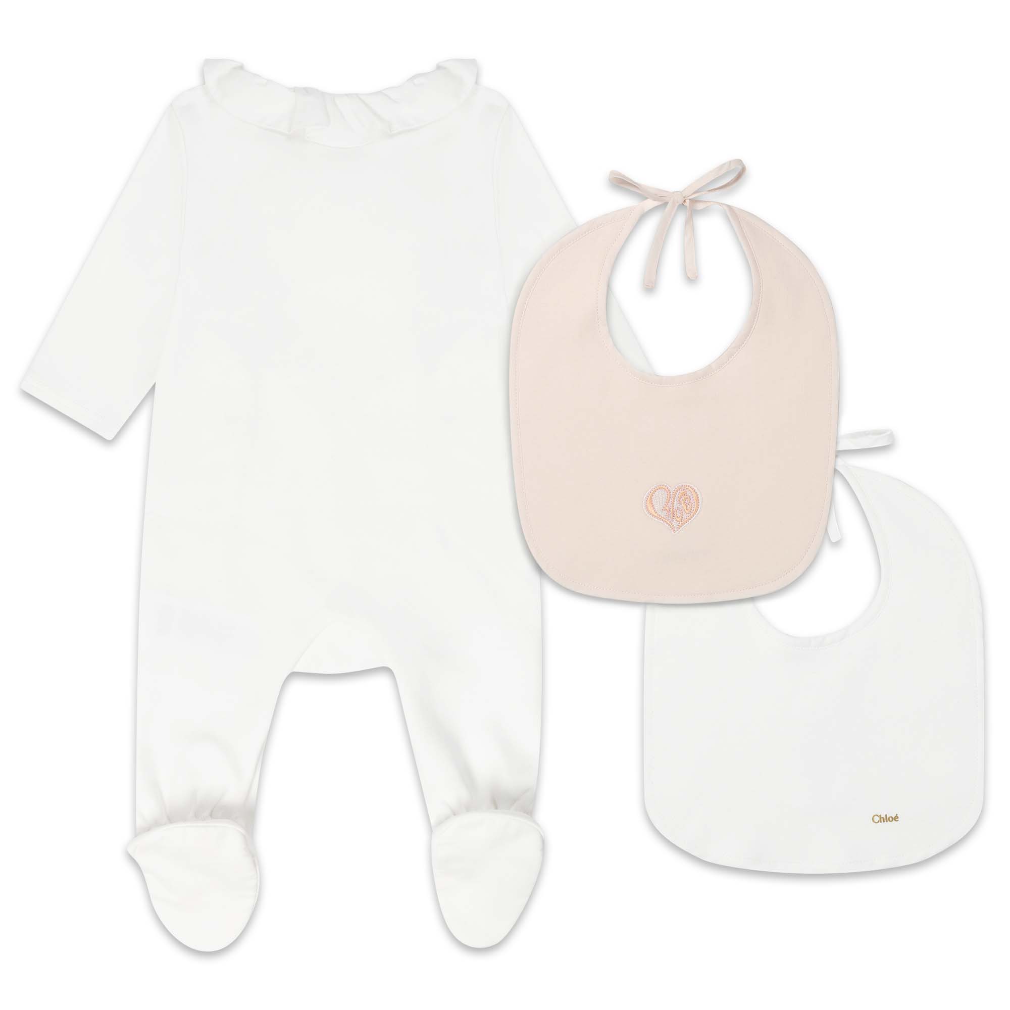 Baby Boys & Girls White Cotton Babysuit Set (3 Pack)