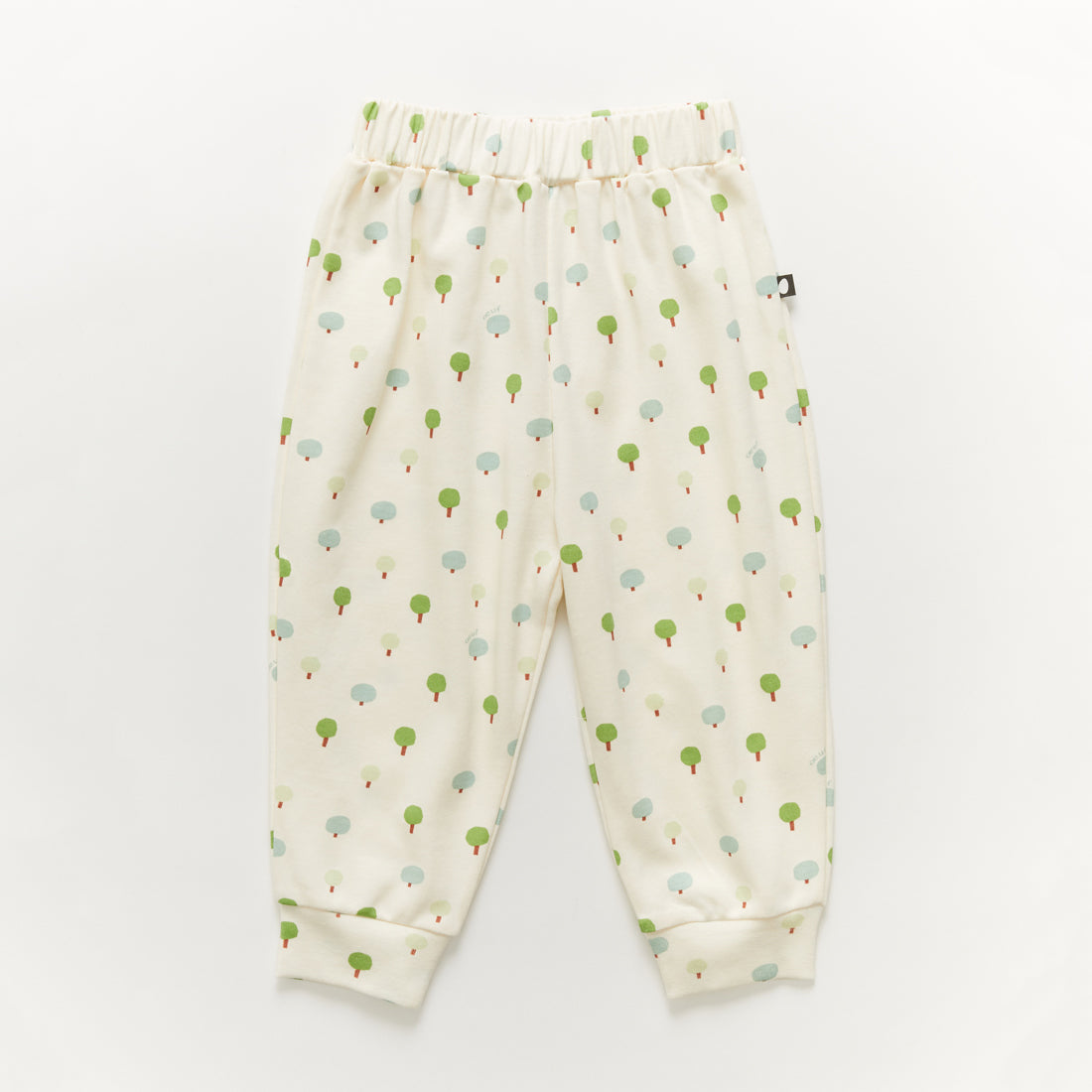 Boys & Girls White Printed Cotton Trousers