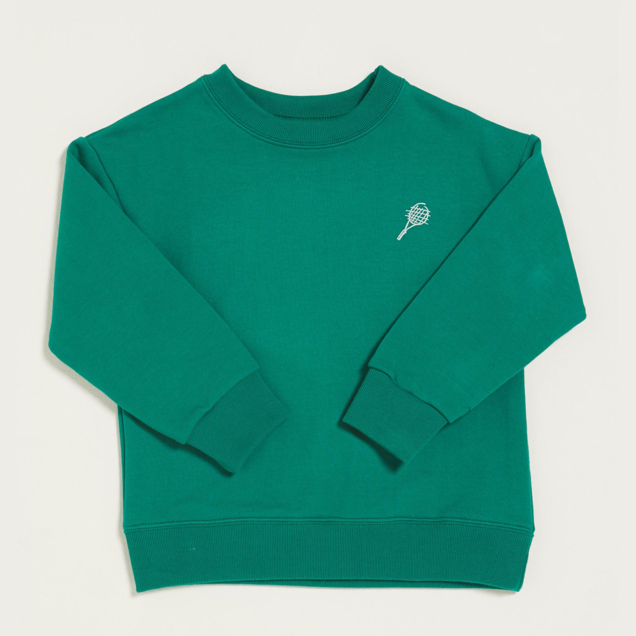 Boys & Girls Green Tennis Cotton Sweatshirt