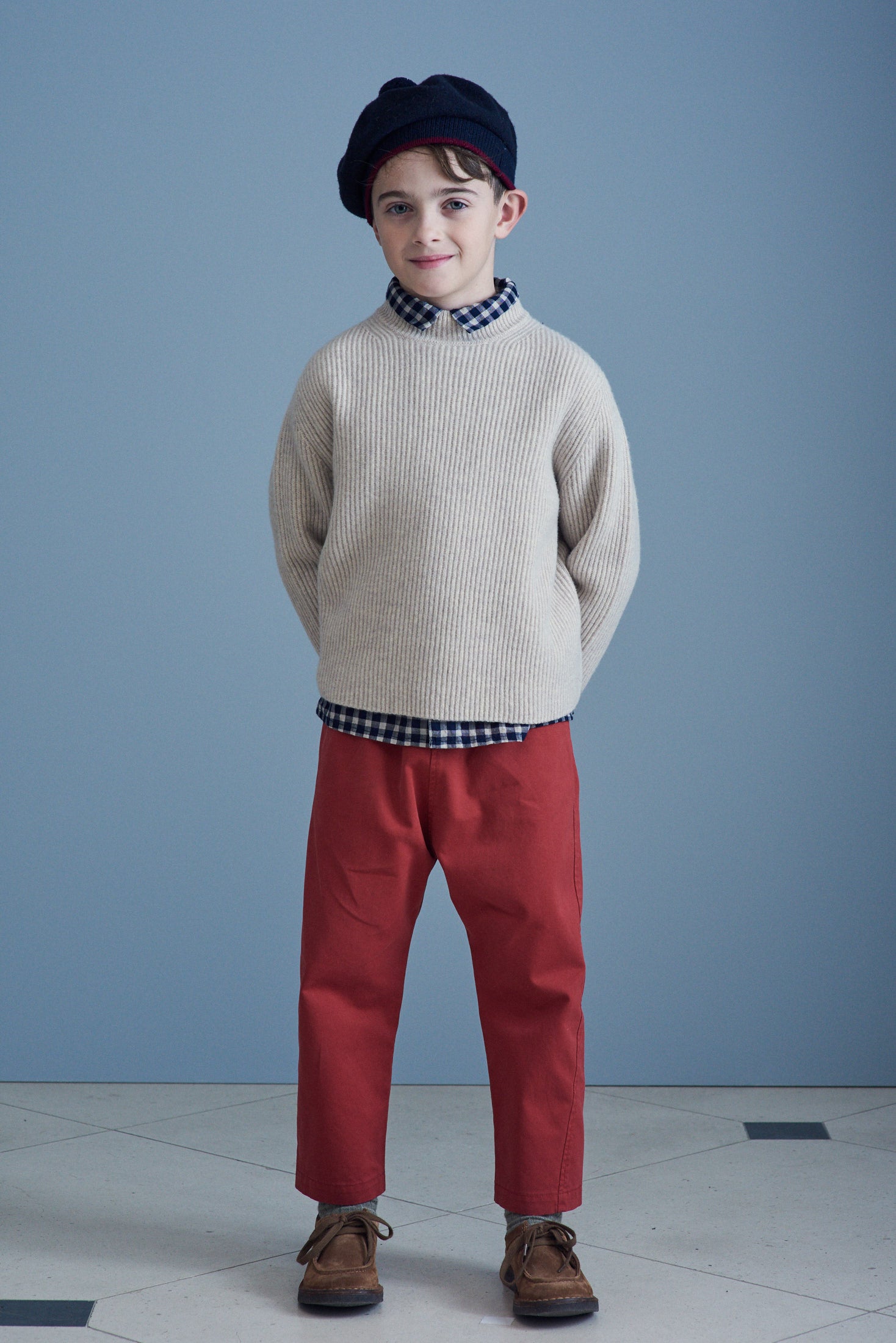 Boys & Girls White Wool Sweater