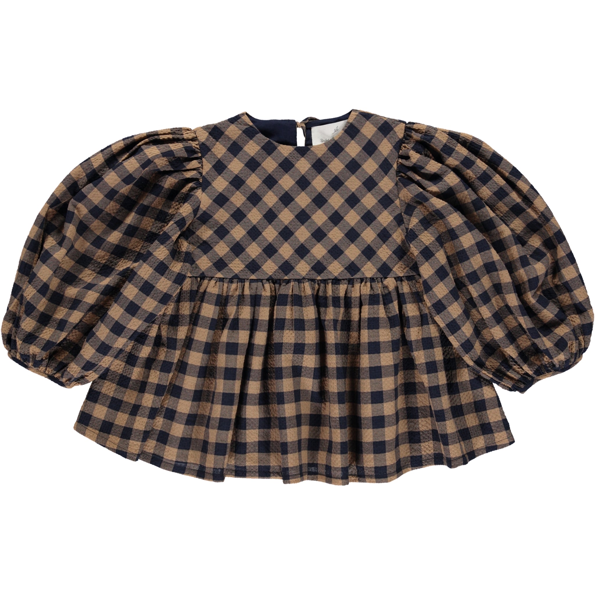 Girls Yellow Check Cotton Top