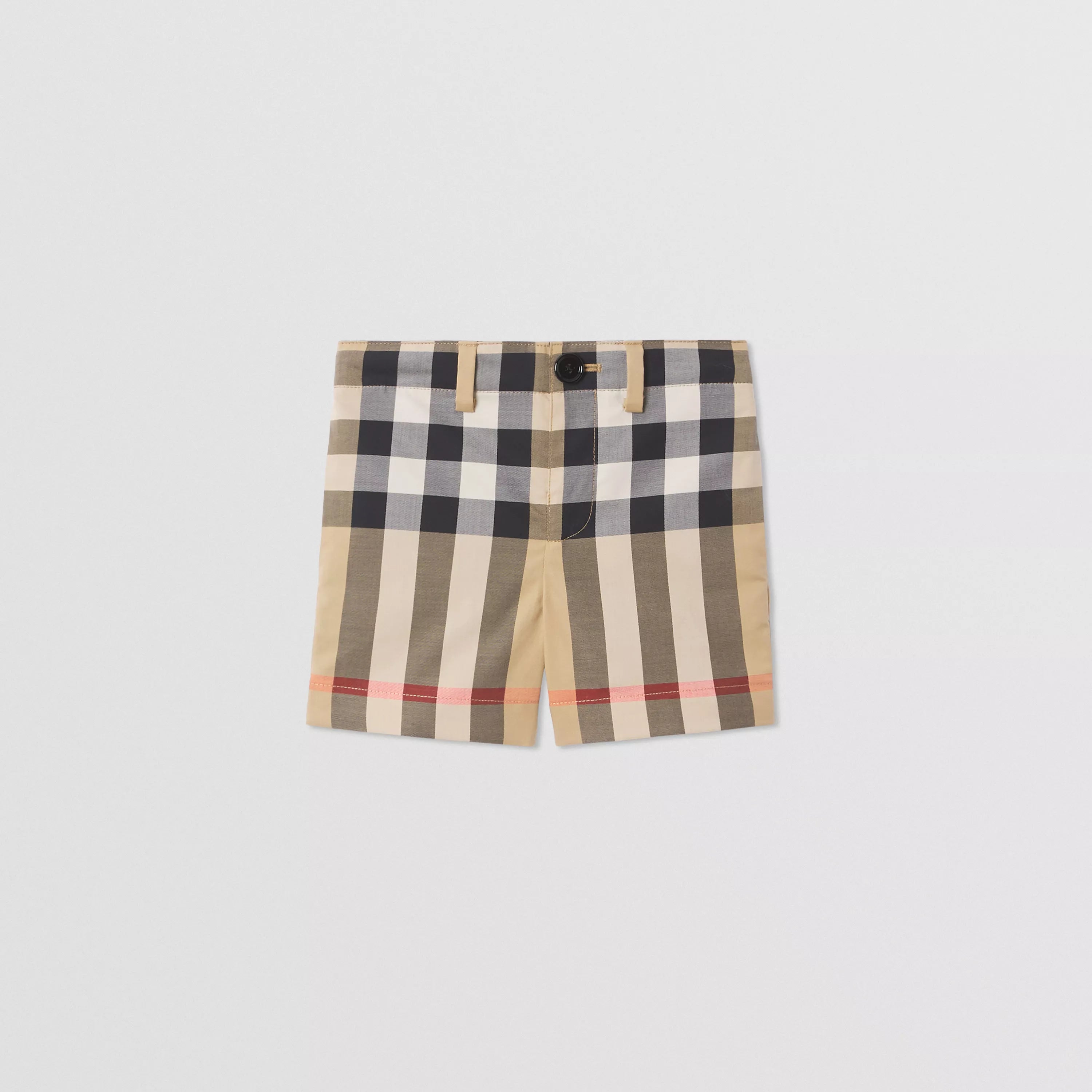 Baby Boys Archive Beige Check Shorts