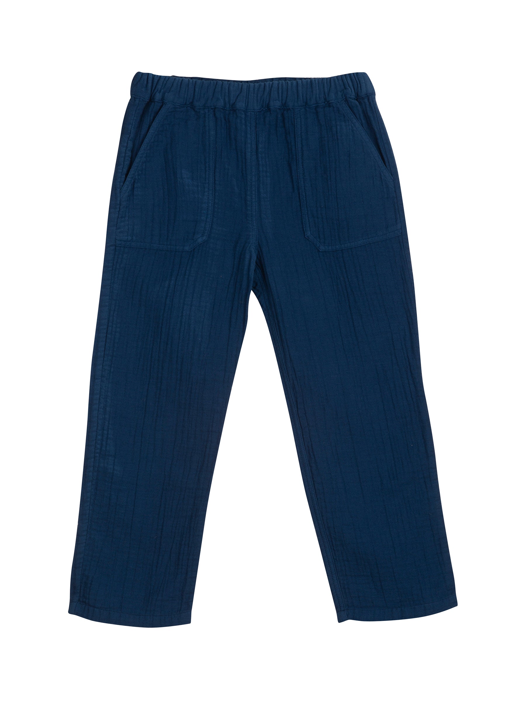 Boys Blue Cotton Trousers