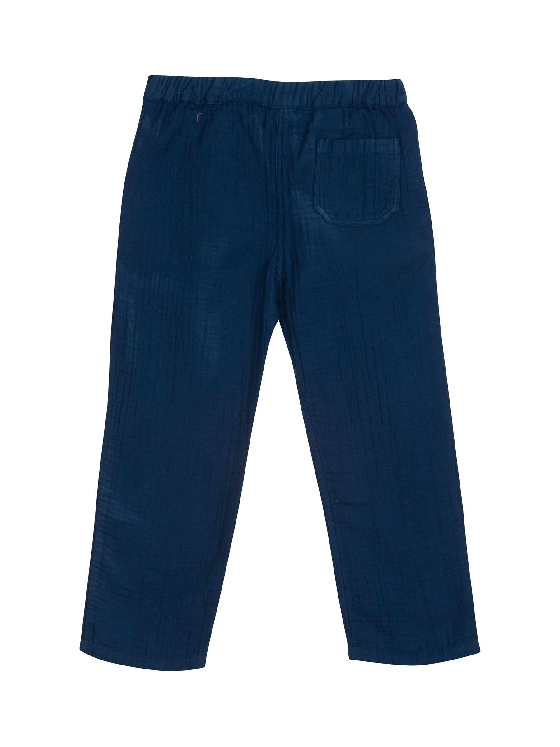 Boys Blue Cotton Trousers