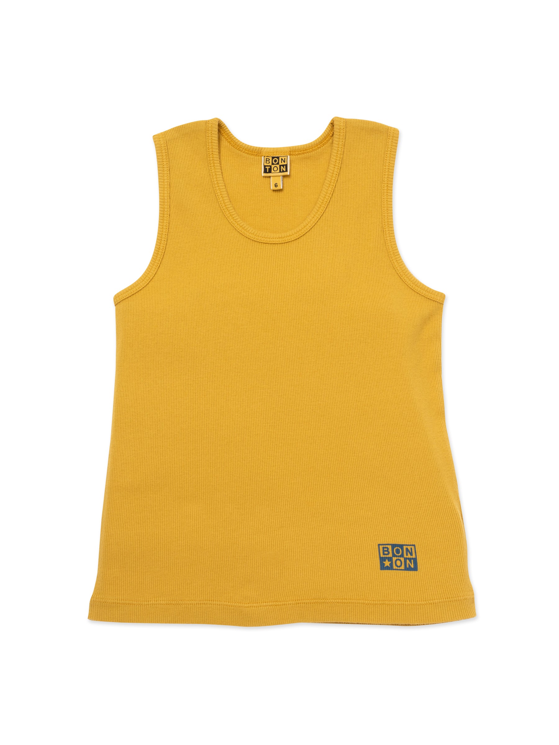 Boys Yellow Cotton Tank Top