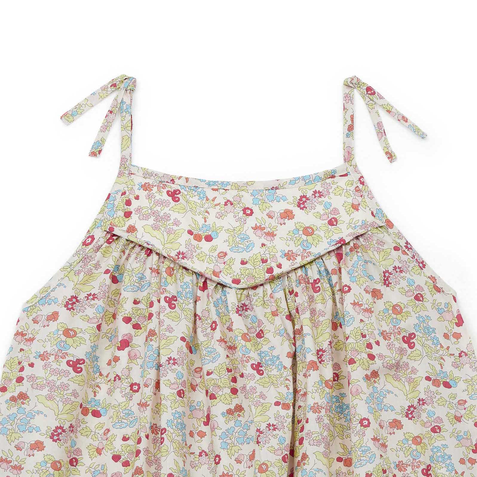 Girls Pink Floral Cotton Dress
