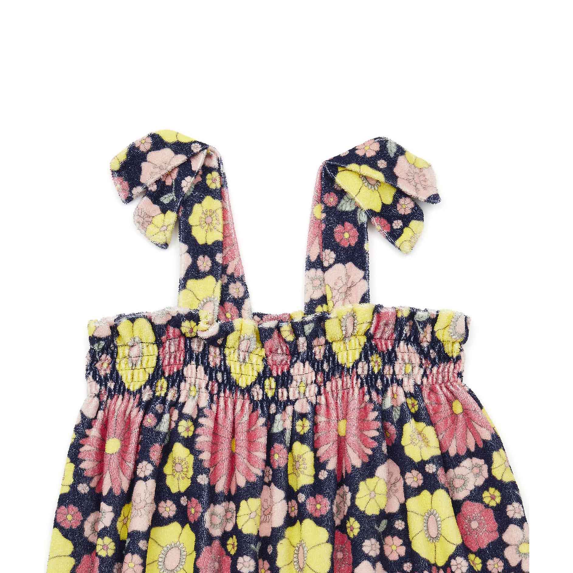 Girls Multicolor Flower Cotton Dress